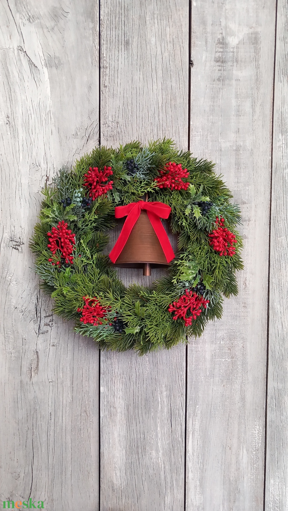 Vintage Karácsony - Karácsonyi Kopogtató/Téli Kopogtató /Téli Ajtódísz/Karácsonyi Ajtódísz/Falidísz/ - karácsony - karácsonyi lakásdekoráció - karácsonyi ajtódíszek - Meska.hu