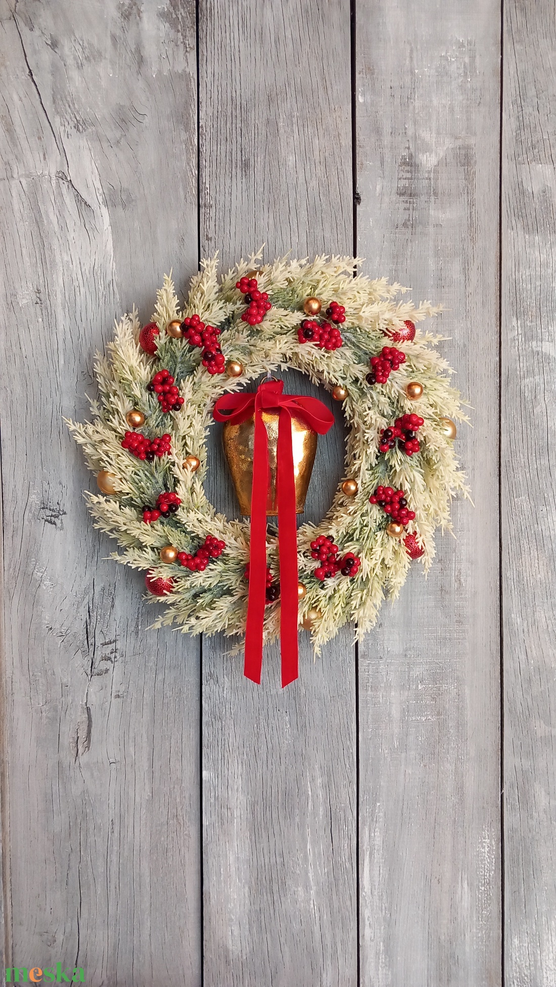 Behavazott Karácsony- Karácsonyi Kopogtató/Téli Kopogtató /Téli Ajtódísz/Karácsonyi Ajtódísz/Falidísz/ - karácsony - karácsonyi lakásdekoráció - karácsonyi ajtódíszek - Meska.hu