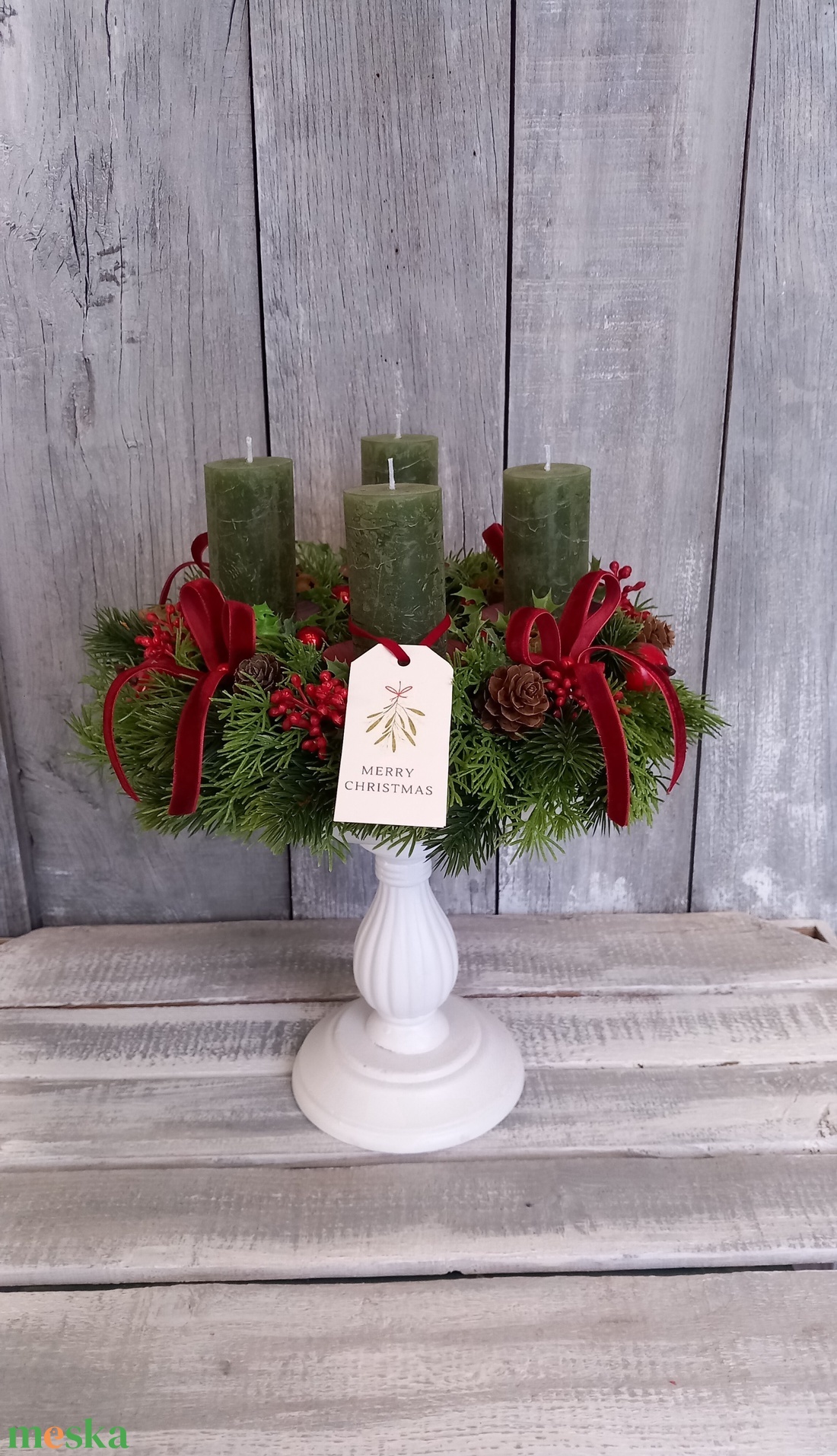 Rusztikus Advent- Adventi Koszorú - karácsony - adventi díszek - adventi koszorú - Meska.hu