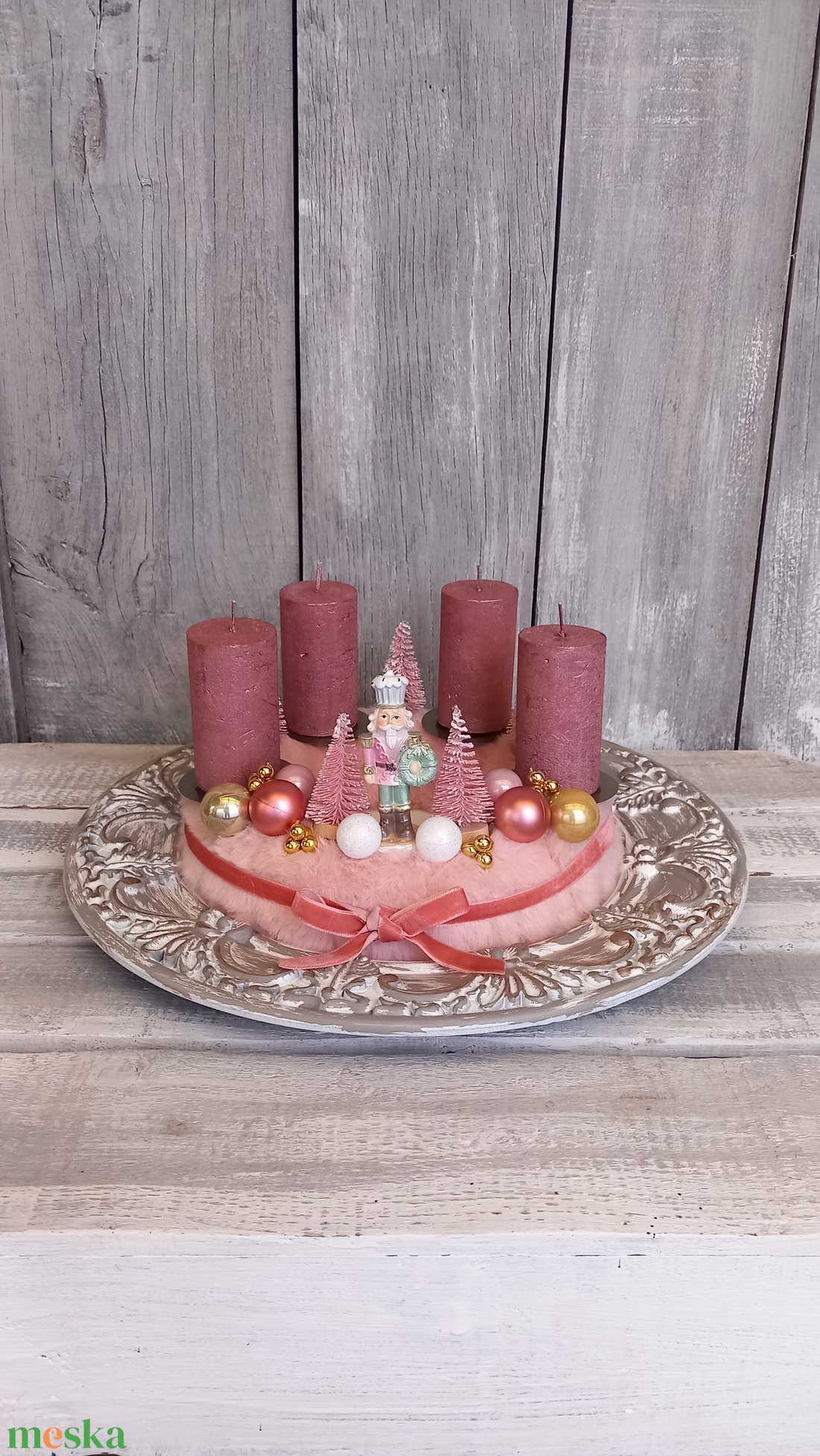 Karácsonyi Csillogás- Adventi Koszorú - karácsony - adventi díszek - adventi koszorú - Meska.hu