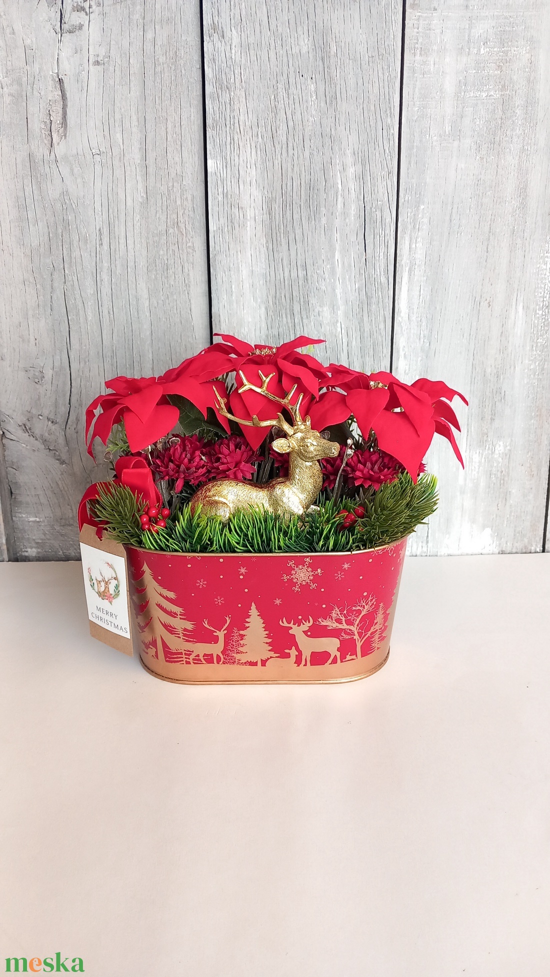   Aranyszarvas Legendája - Karácsonyi Asztaldísz/Ünnepi Asztaldísz/Téli Asztaldísz - otthon & életmód - dekoráció - asztal és polc dekoráció - asztaldísz - Meska.hu