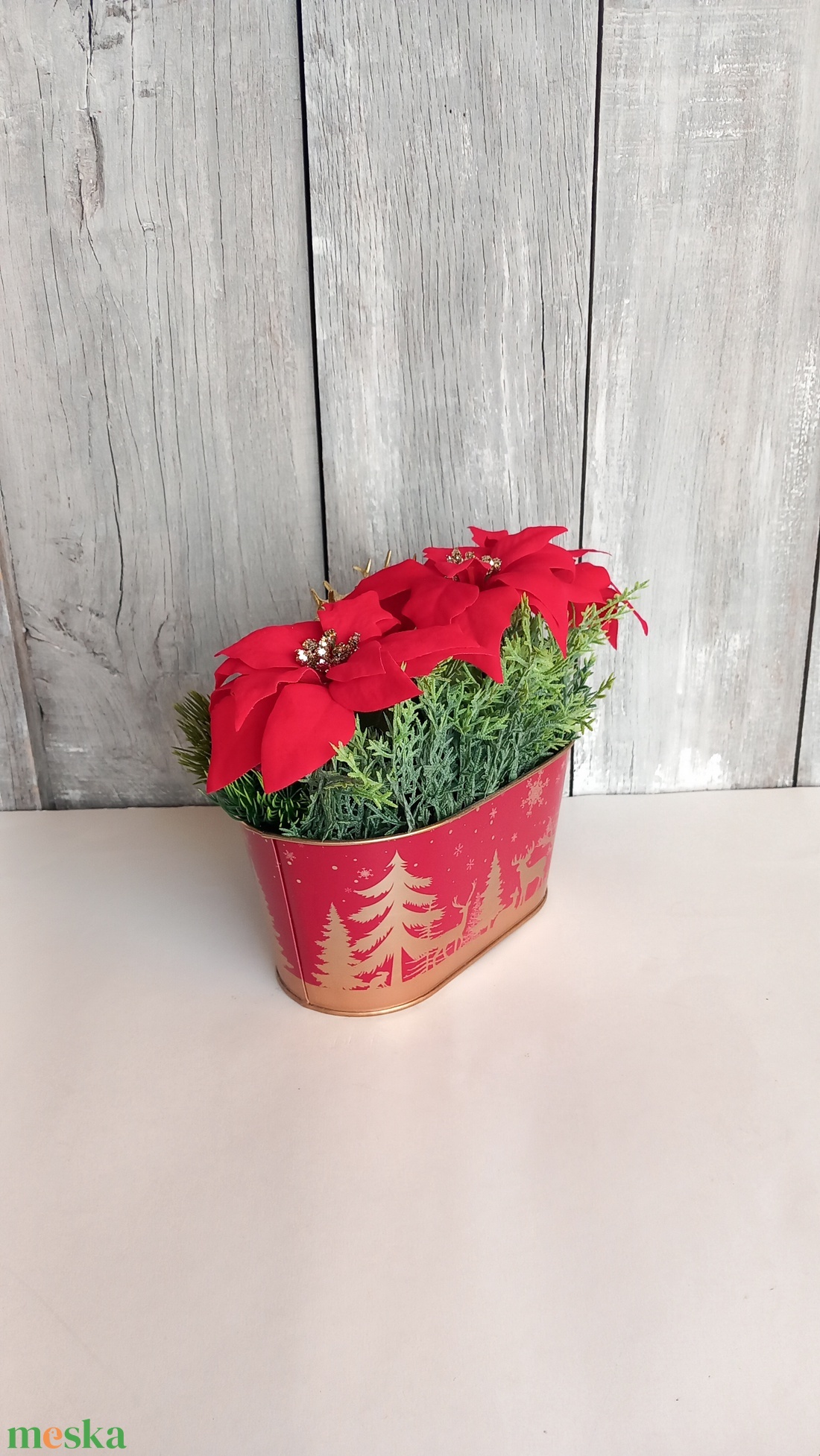   Aranyszarvas Legendája - Karácsonyi Asztaldísz/Ünnepi Asztaldísz/Téli Asztaldísz - otthon & életmód - dekoráció - asztal és polc dekoráció - asztaldísz - Meska.hu