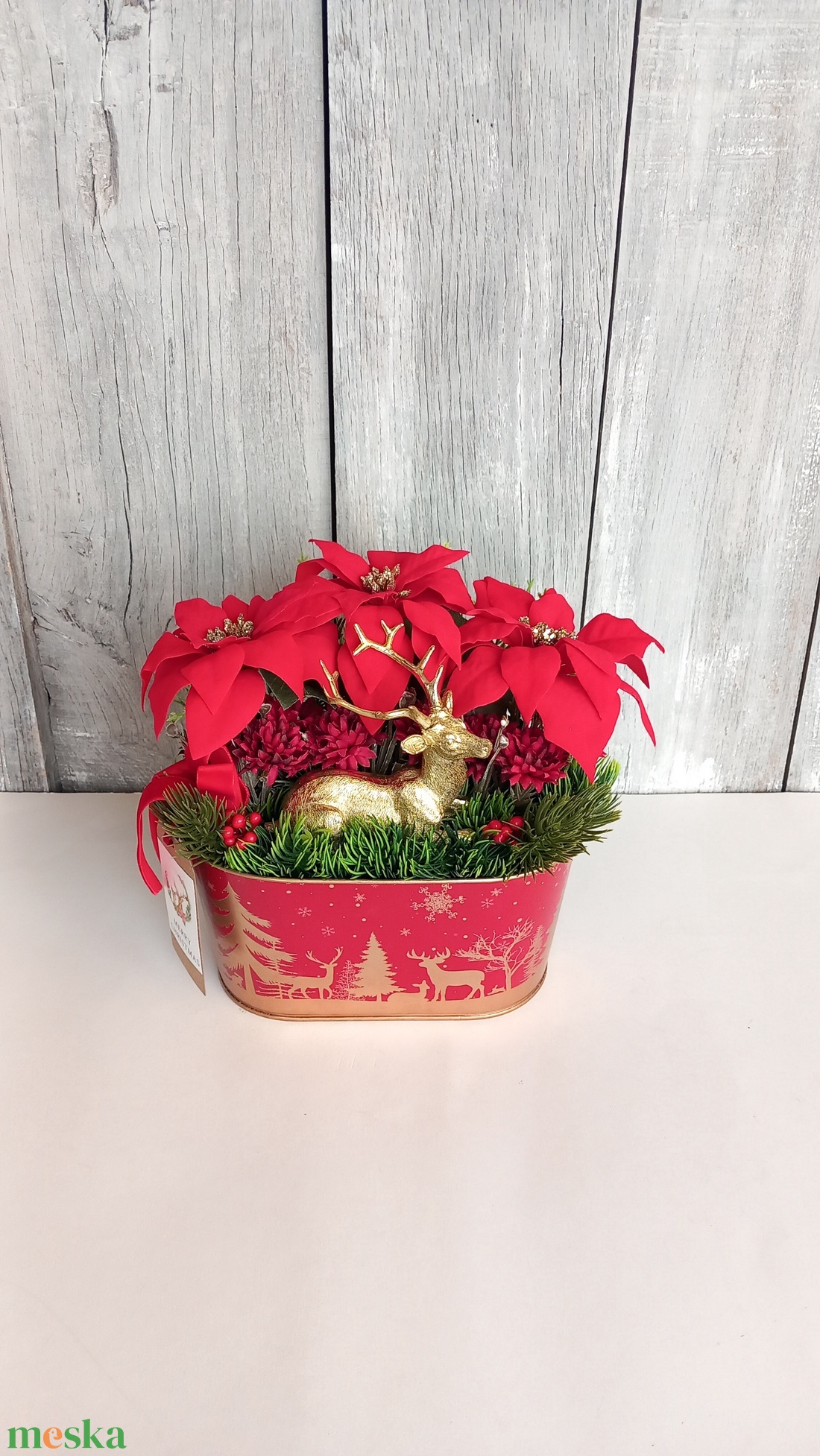   Aranyszarvas Legendája - Karácsonyi Asztaldísz/Ünnepi Asztaldísz/Téli Asztaldísz - otthon & életmód - dekoráció - asztal és polc dekoráció - asztaldísz - Meska.hu