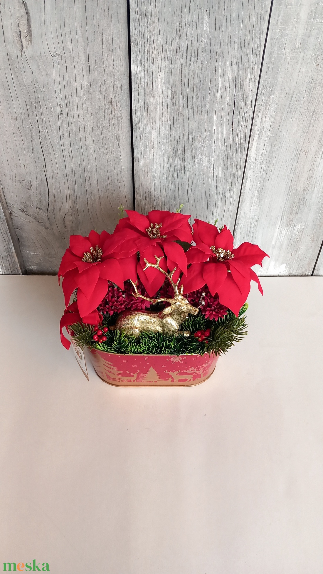   Aranyszarvas Legendája - Karácsonyi Asztaldísz/Ünnepi Asztaldísz/Téli Asztaldísz - otthon & életmód - dekoráció - asztal és polc dekoráció - asztaldísz - Meska.hu