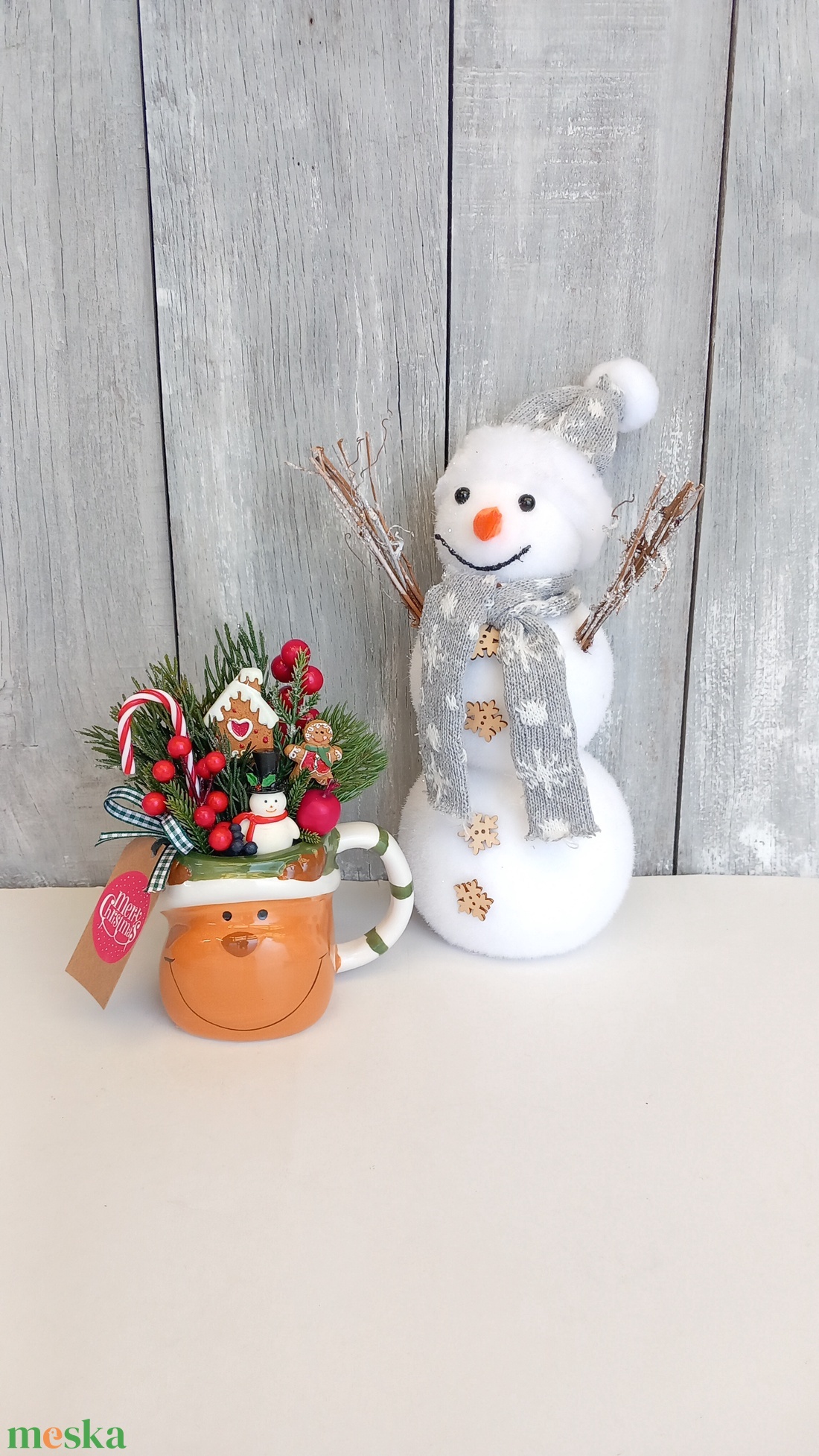   Rénó Karácsonya - Karácsonyi Asztaldísz/Asztaldísz/Téli Asztaldísz/Bögrés Asztaldísz - otthon & életmód - dekoráció - asztal és polc dekoráció - asztaldísz - Meska.hu