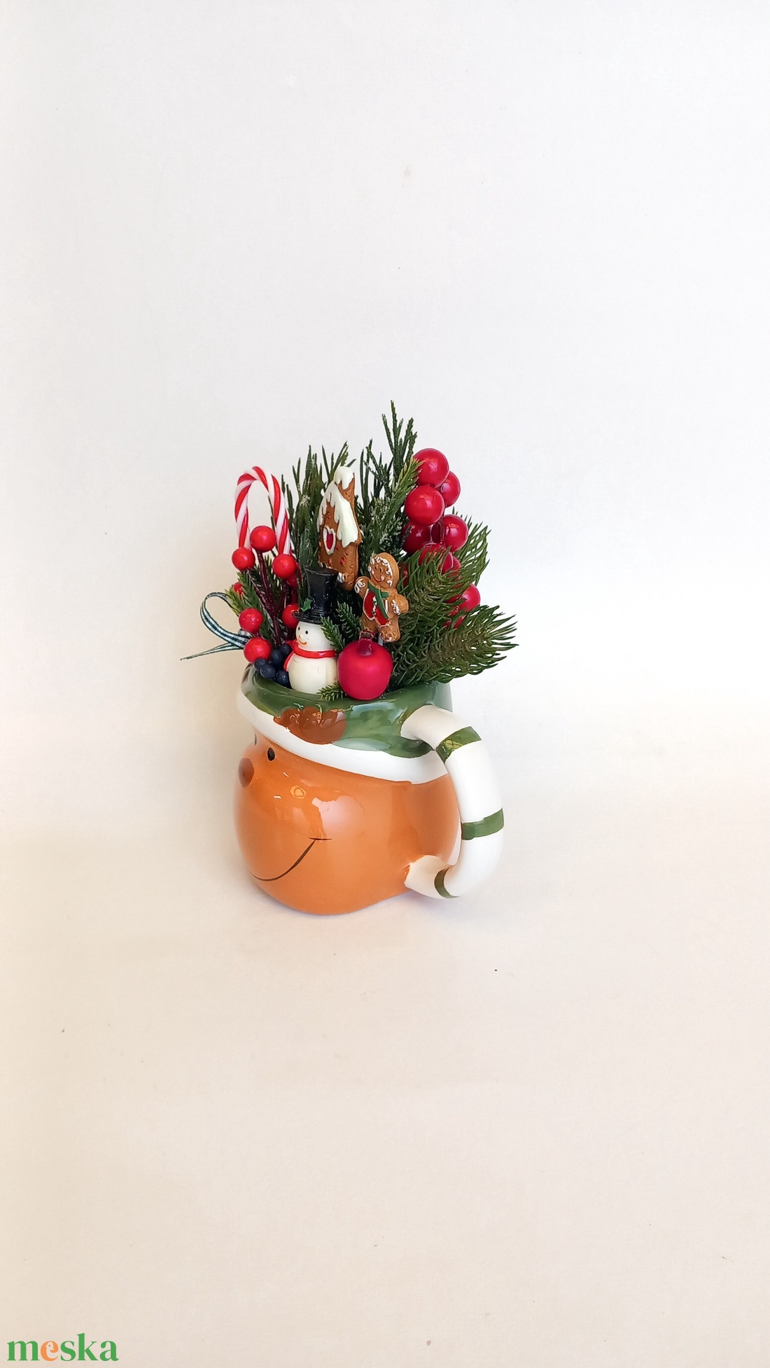   Rénó Karácsonya - Karácsonyi Asztaldísz/Asztaldísz/Téli Asztaldísz/Bögrés Asztaldísz - otthon & életmód - dekoráció - asztal és polc dekoráció - asztaldísz - Meska.hu