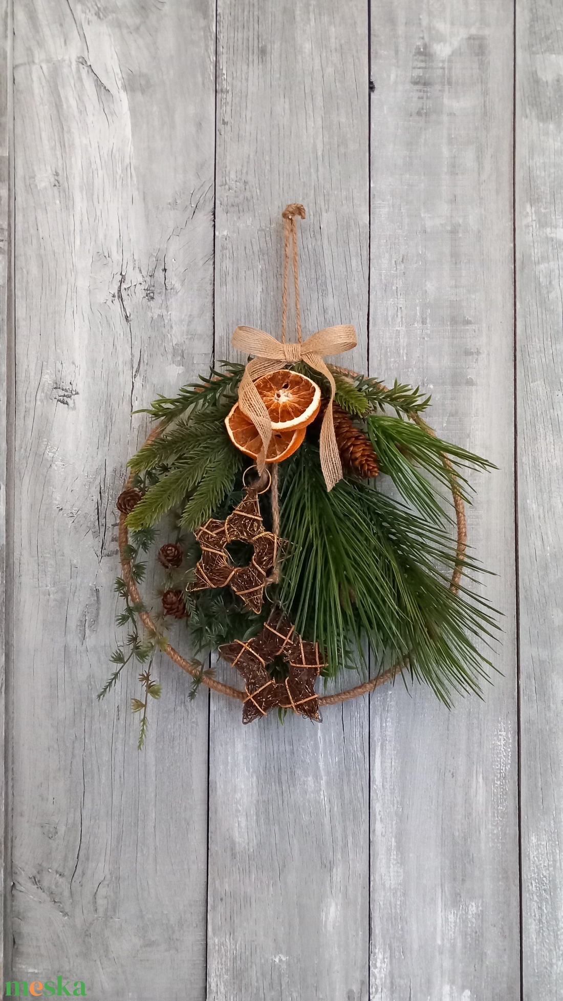 Fenyőkfélék Ünnepe- Karácsonyi Kopogtató/Téli Kopogtató /Téli Ajtódísz/Karácsonyi Ajtódísz/Falidísz/ - karácsony - karácsonyi lakásdekoráció - karácsonyi ajtódíszek - Meska.hu