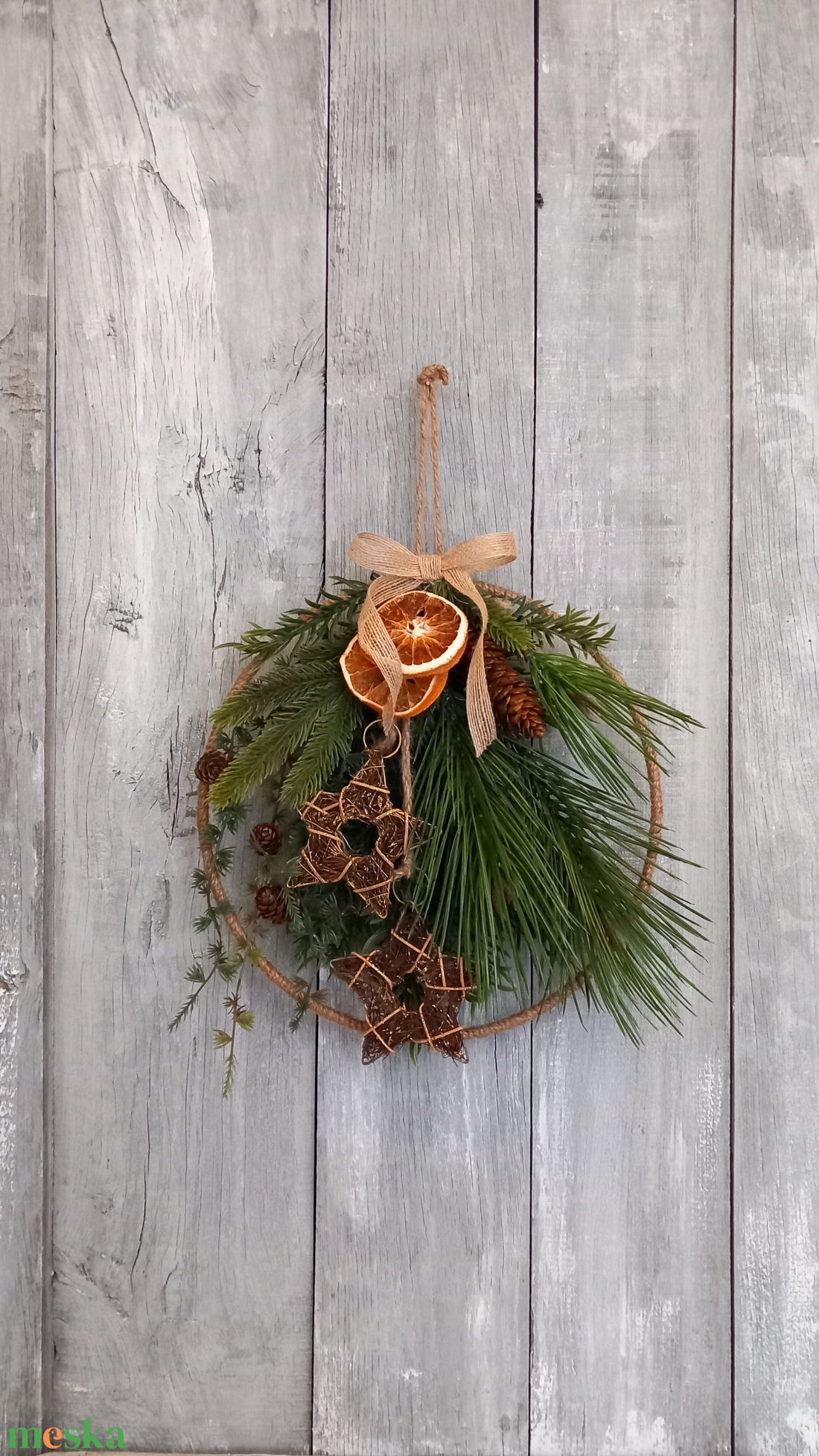 Fenyőkfélék Ünnepe- Karácsonyi Kopogtató/Téli Kopogtató /Téli Ajtódísz/Karácsonyi Ajtódísz/Falidísz/ - karácsony - karácsonyi lakásdekoráció - karácsonyi ajtódíszek - Meska.hu