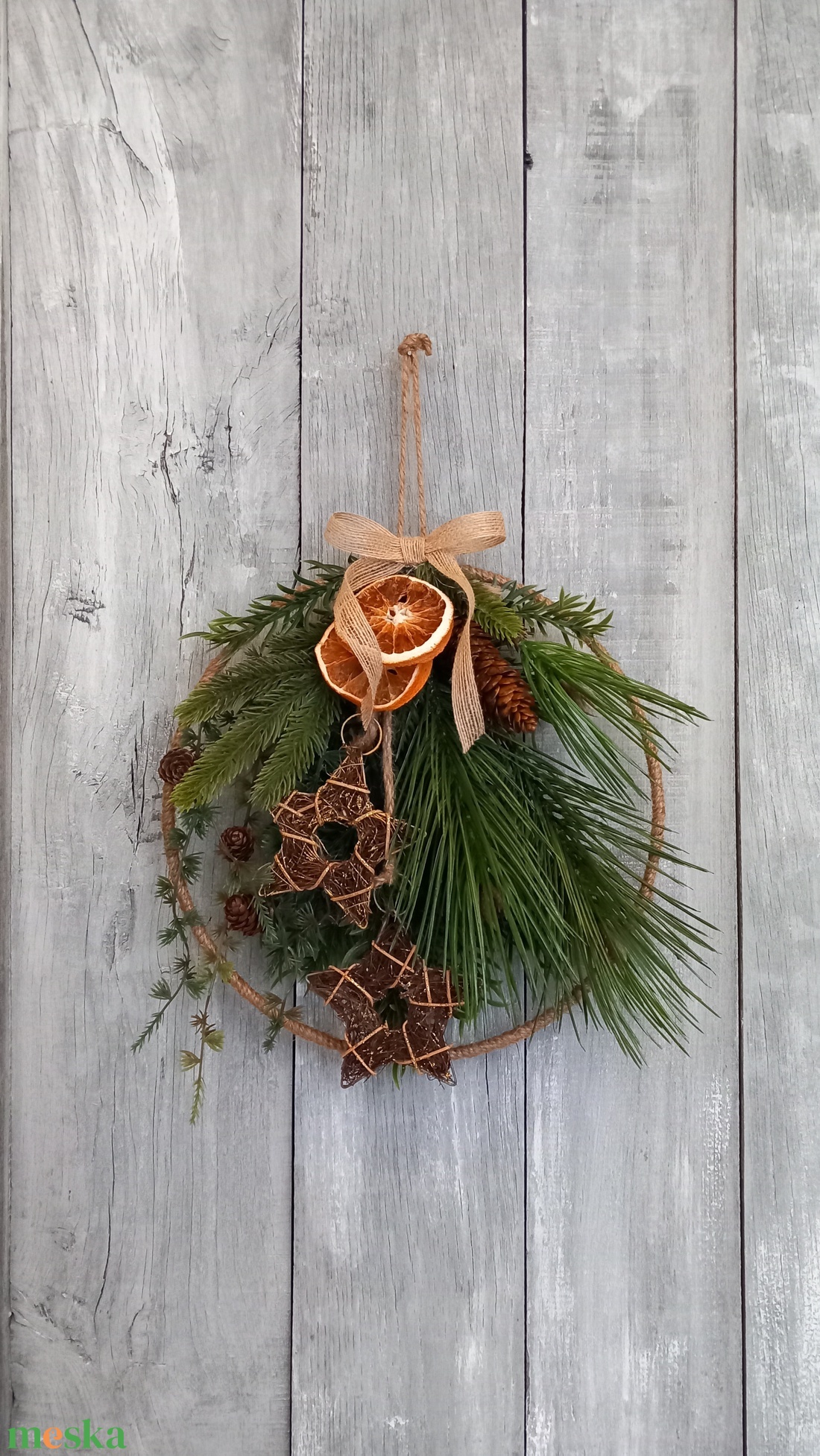 Fenyőkfélék Ünnepe- Karácsonyi Kopogtató/Téli Kopogtató /Téli Ajtódísz/Karácsonyi Ajtódísz/Falidísz/ - karácsony - karácsonyi lakásdekoráció - karácsonyi ajtódíszek - Meska.hu