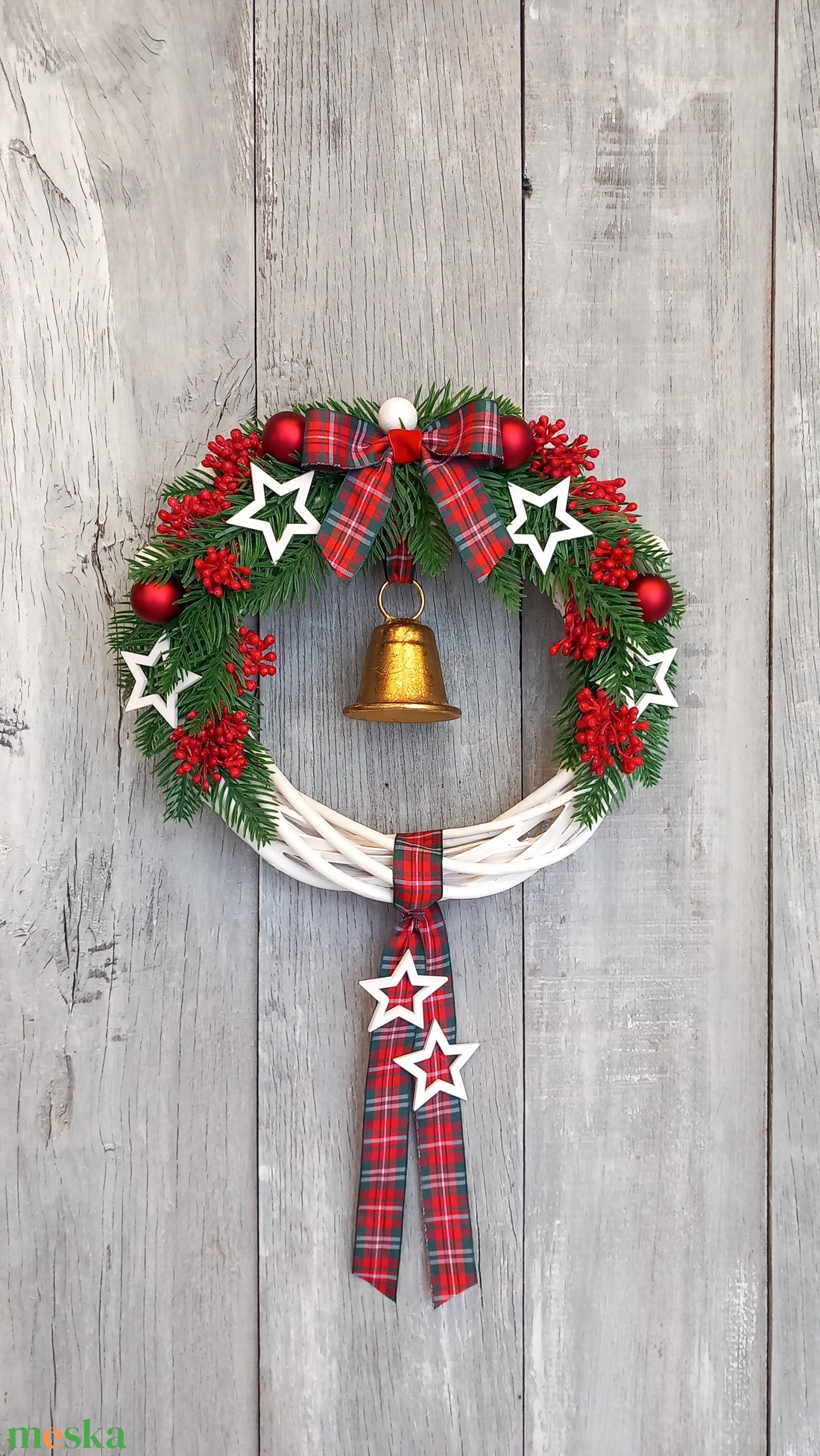 Karácsonyi Csillagok - Karácsonyi Kopogtató/Téli Kopogtató /Téli Ajtódísz/Karácsonyi Ajtódísz/Falidísz/ - karácsony - karácsonyi lakásdekoráció - karácsonyi ajtódíszek - Meska.hu