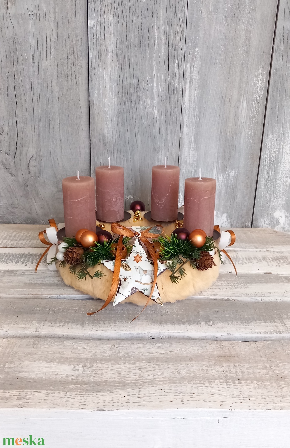 Boldog Karácsonyt- Adventi Koszorú - karácsony - adventi díszek - adventi koszorú - Meska.hu