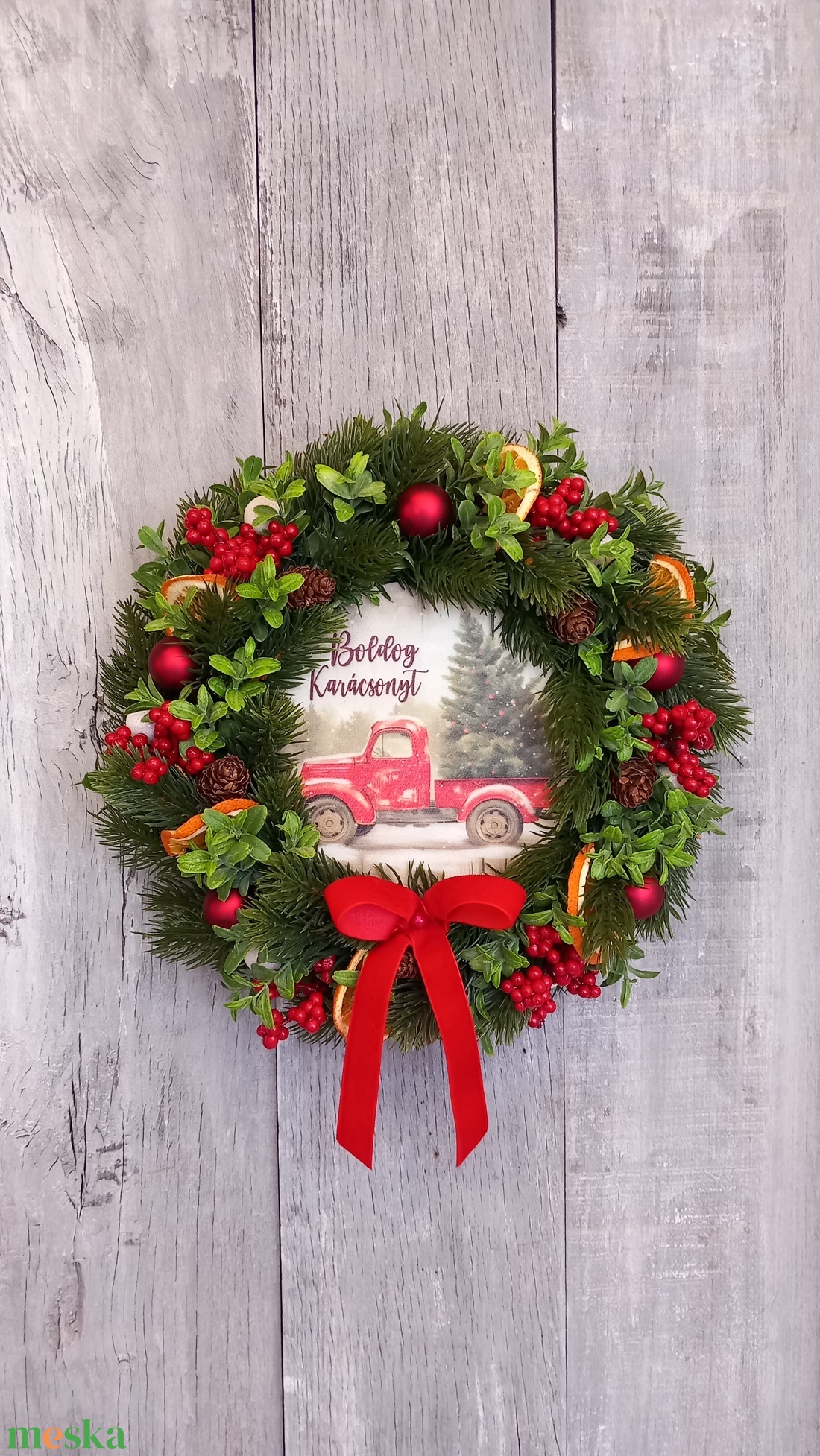 Boldog Karácsonyt - Karácsonyi Kopogtató/Téli Kopogtató /Téli Ajtódísz/Karácsonyi Ajtódísz/Falidísz/ - karácsony - karácsonyi lakásdekoráció - karácsonyi ajtódíszek - Meska.hu