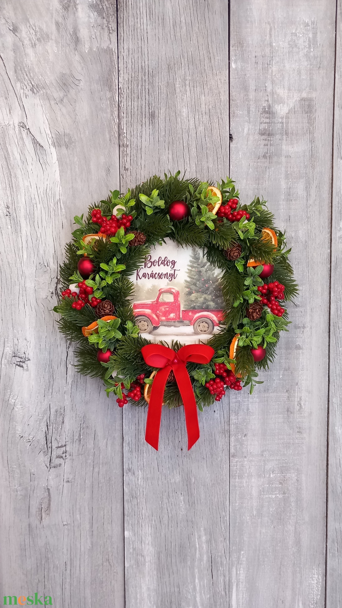 Boldog Karácsonyt - Karácsonyi Kopogtató/Téli Kopogtató /Téli Ajtódísz/Karácsonyi Ajtódísz/Falidísz/ - karácsony - karácsonyi lakásdekoráció - karácsonyi ajtódíszek - Meska.hu