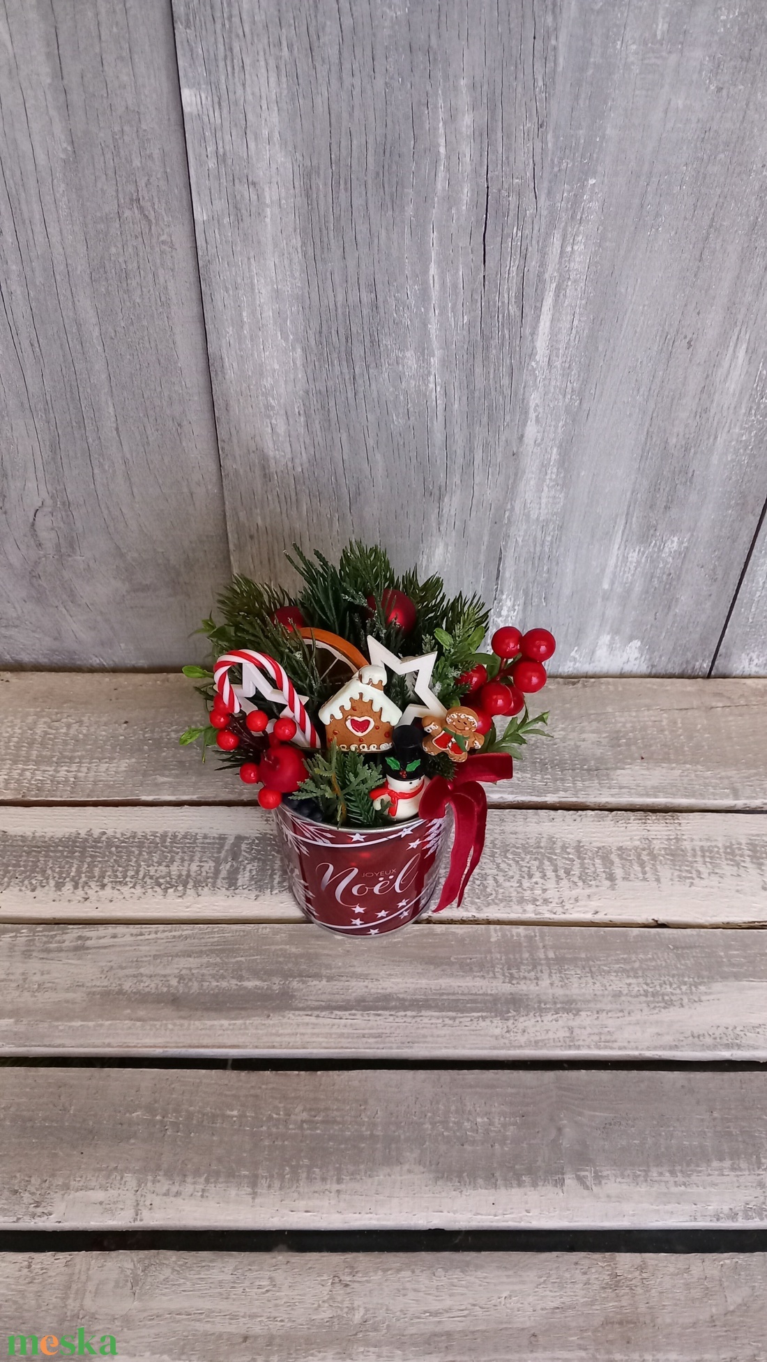   Kedves Karácsony - Karácsonyi Asztaldísz/Ünnepi Asztaldísz/Téli Asztaldísz - otthon & életmód - dekoráció - asztal és polc dekoráció - asztaldísz - Meska.hu