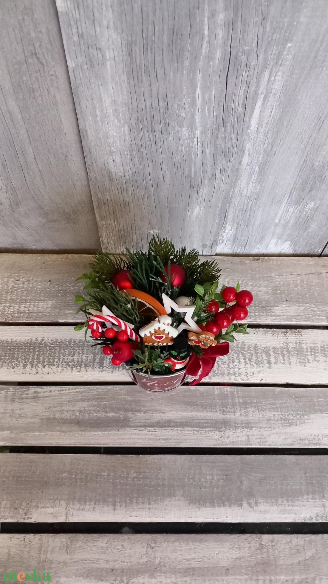   Kedves Karácsony - Karácsonyi Asztaldísz/Ünnepi Asztaldísz/Téli Asztaldísz - otthon & életmód - dekoráció - asztal és polc dekoráció - asztaldísz - Meska.hu