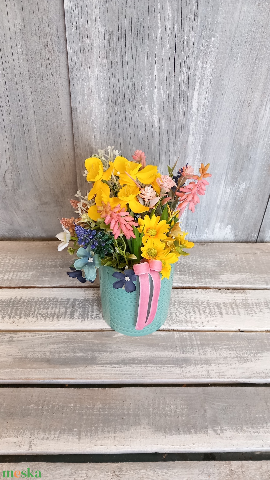  Színes Tavasz  - Tavaszi Asztaldísz/Virágos Asztaldísz - otthon & életmód - dekoráció - asztal és polc dekoráció - asztaldísz - Meska.hu