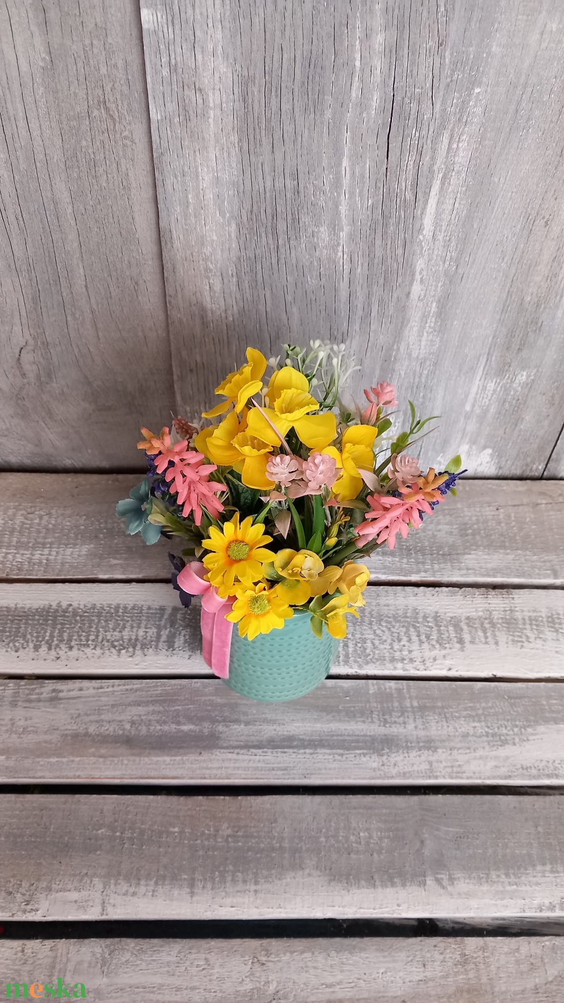  Színes Tavasz  - Tavaszi Asztaldísz/Virágos Asztaldísz - otthon & életmód - dekoráció - asztal és polc dekoráció - asztaldísz - Meska.hu