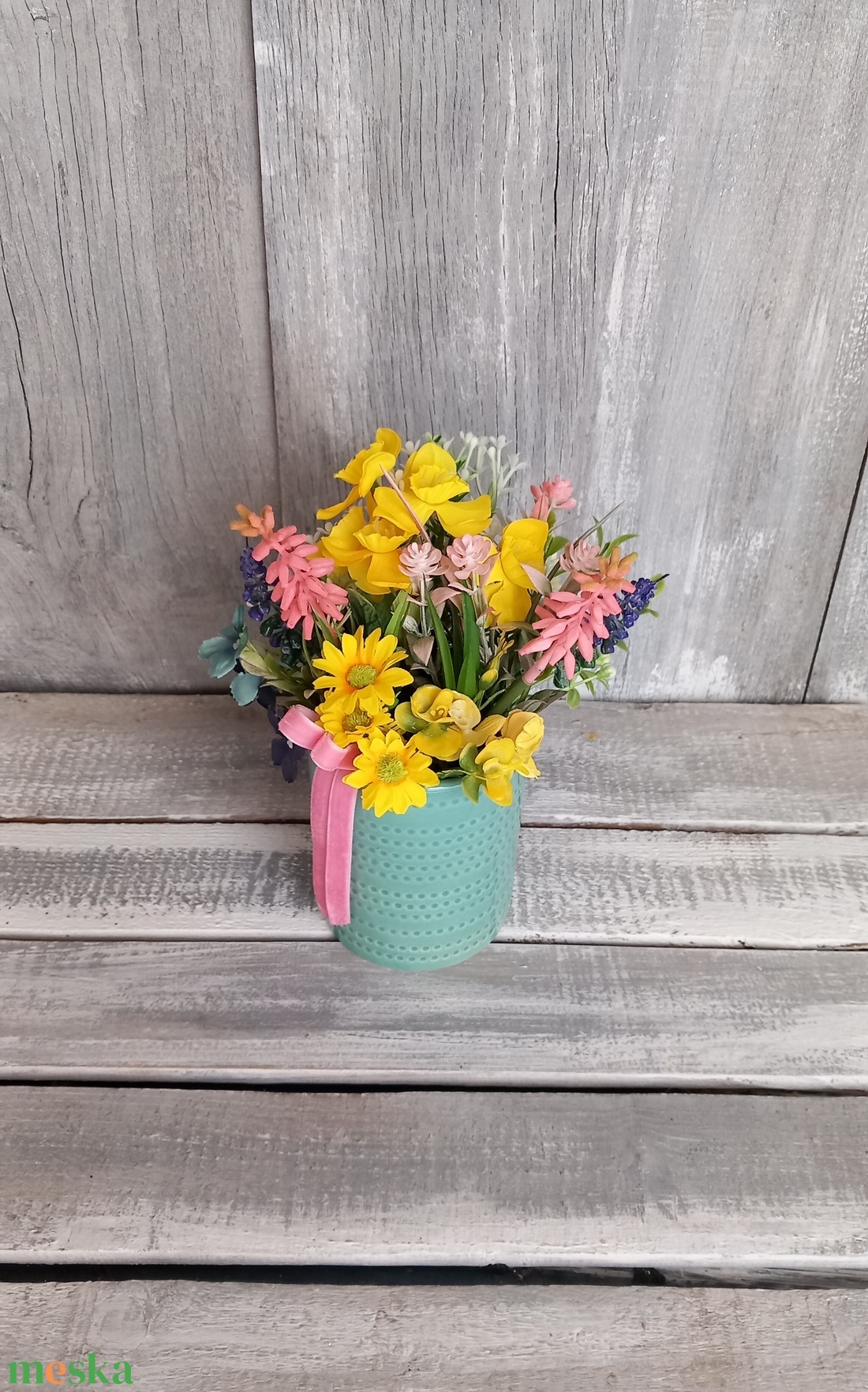  Színes Tavasz  - Tavaszi Asztaldísz/Virágos Asztaldísz - otthon & életmód - dekoráció - asztal és polc dekoráció - asztaldísz - Meska.hu