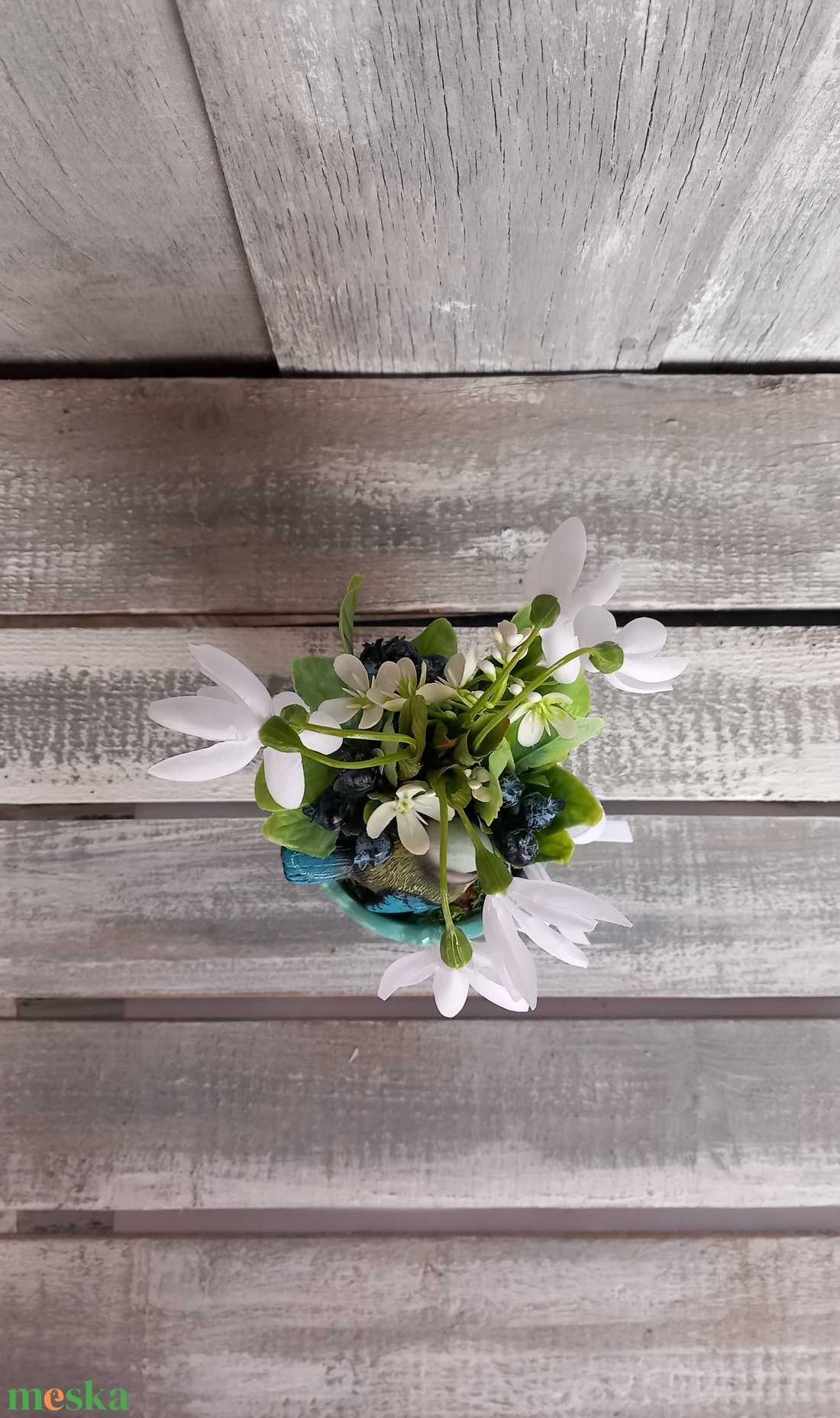 Hóvirágok Őrzője-Hóvirágos Asztaldísz/Virágos Asztaldísz - otthon & életmód - dekoráció - virágdekoráció - virágdíszek - asztali virágdísz - Meska.hu