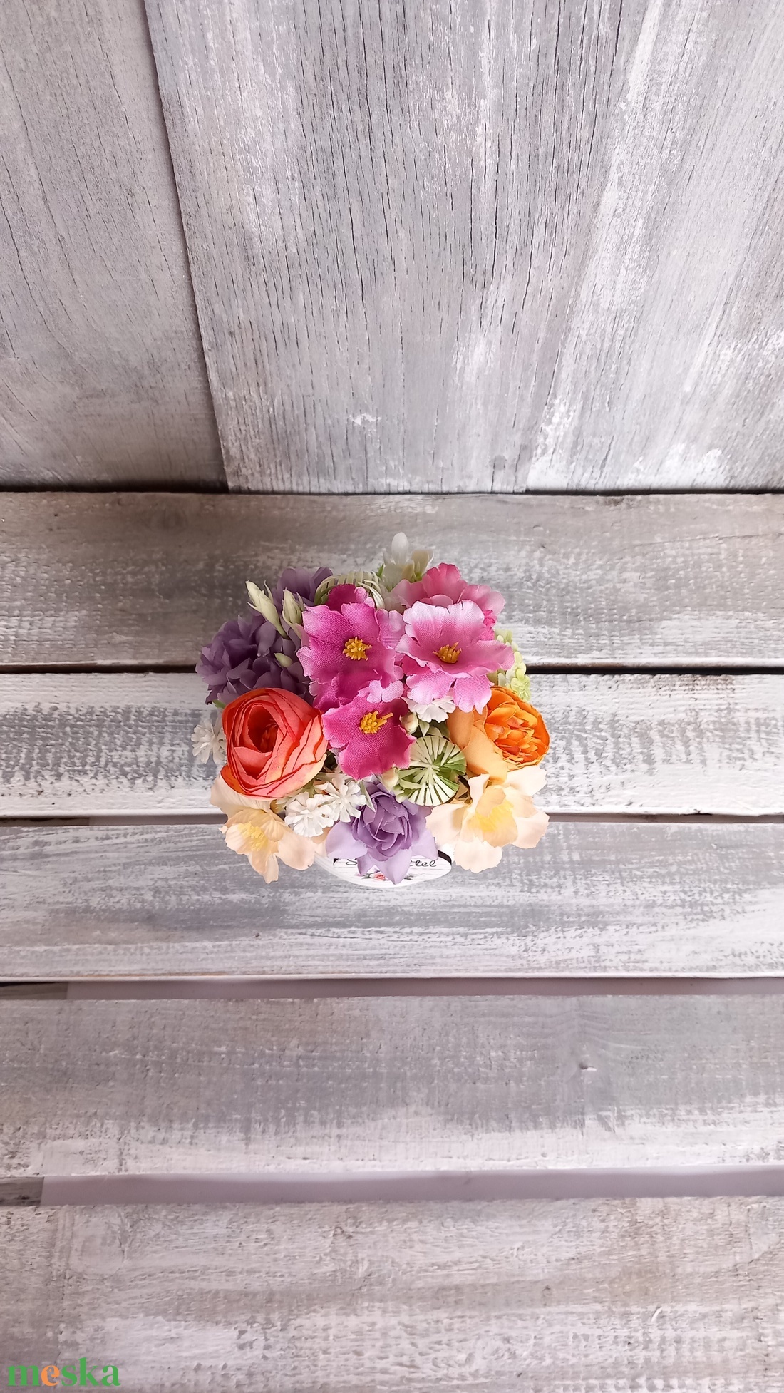  Szeretettel Virágokkal  - Tavaszi Asztaldísz/Virágos Asztaldísz/Köszöntő Virágdísz - otthon & életmód - dekoráció - virágdekoráció - virágdíszek - asztali virágdísz - Meska.hu