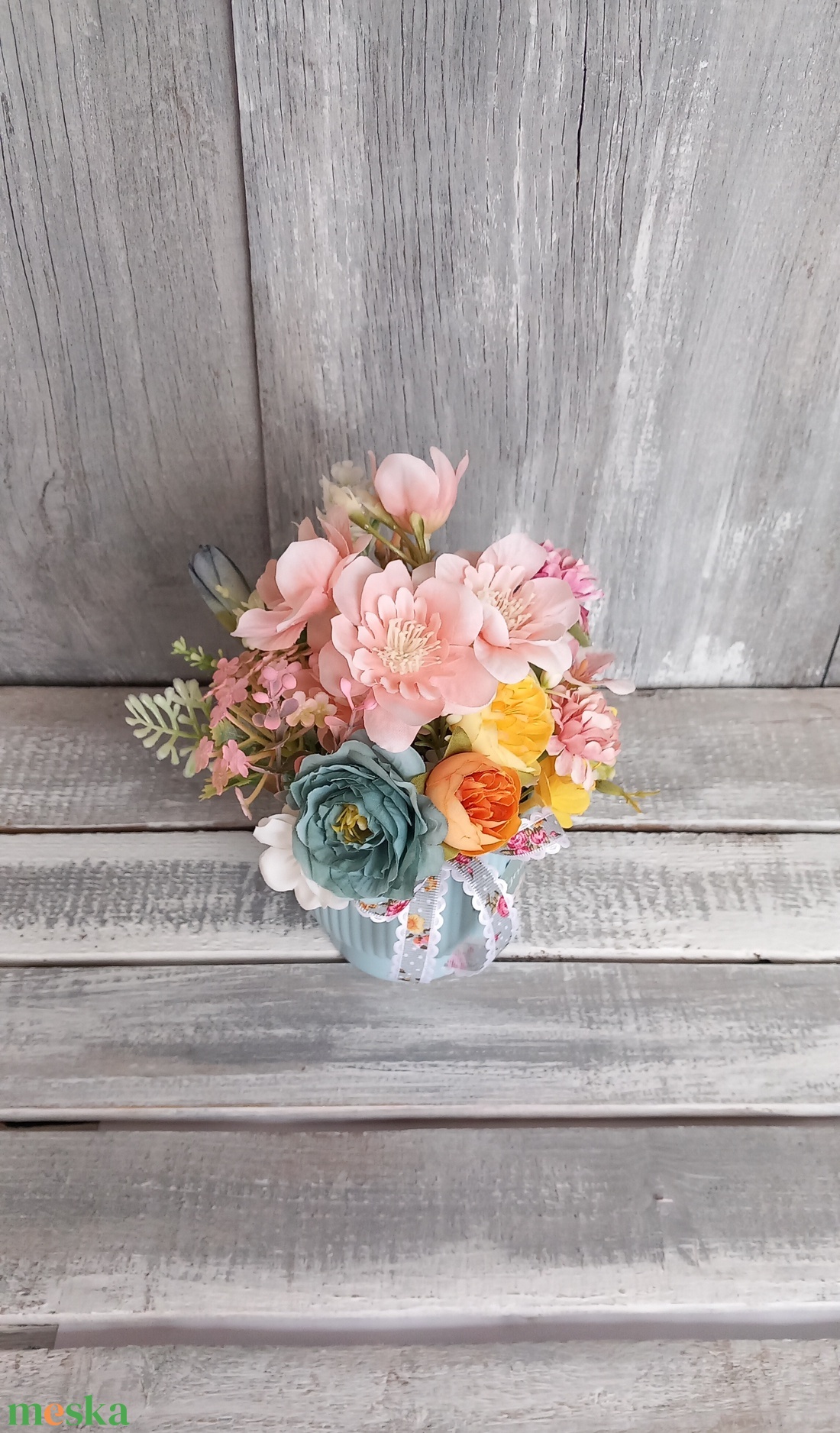 VirágHarmónia  - Tavaszi Asztaldísz/Virágos Asztaldísz/Köszöntő Asztaldísz - otthon & életmód - dekoráció - Meska.hu