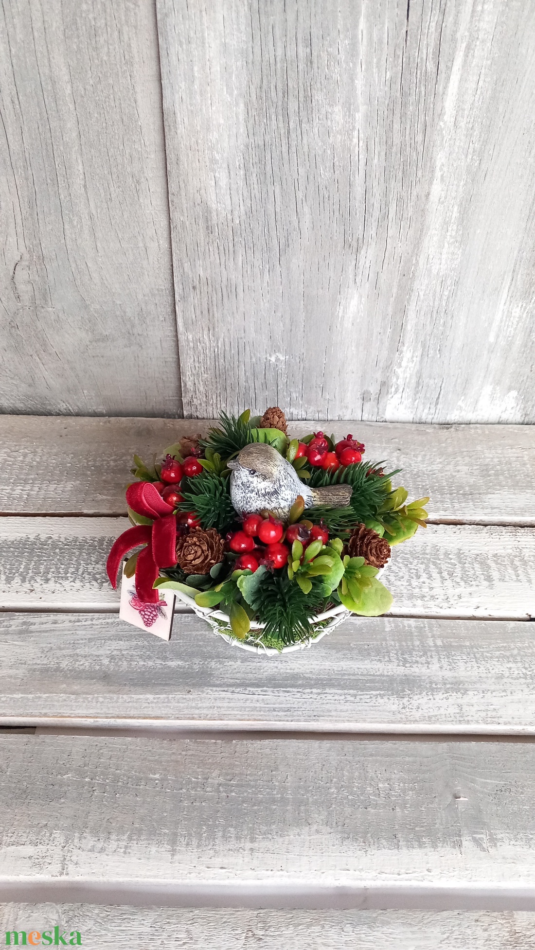 Kismadár Csipkebogyói  - Téli Asztaldísz/Asztaldekoráció/Köszöntő Asztaldísz - otthon & életmód - dekoráció - asztal és polc dekoráció - asztaldísz - Meska.hu