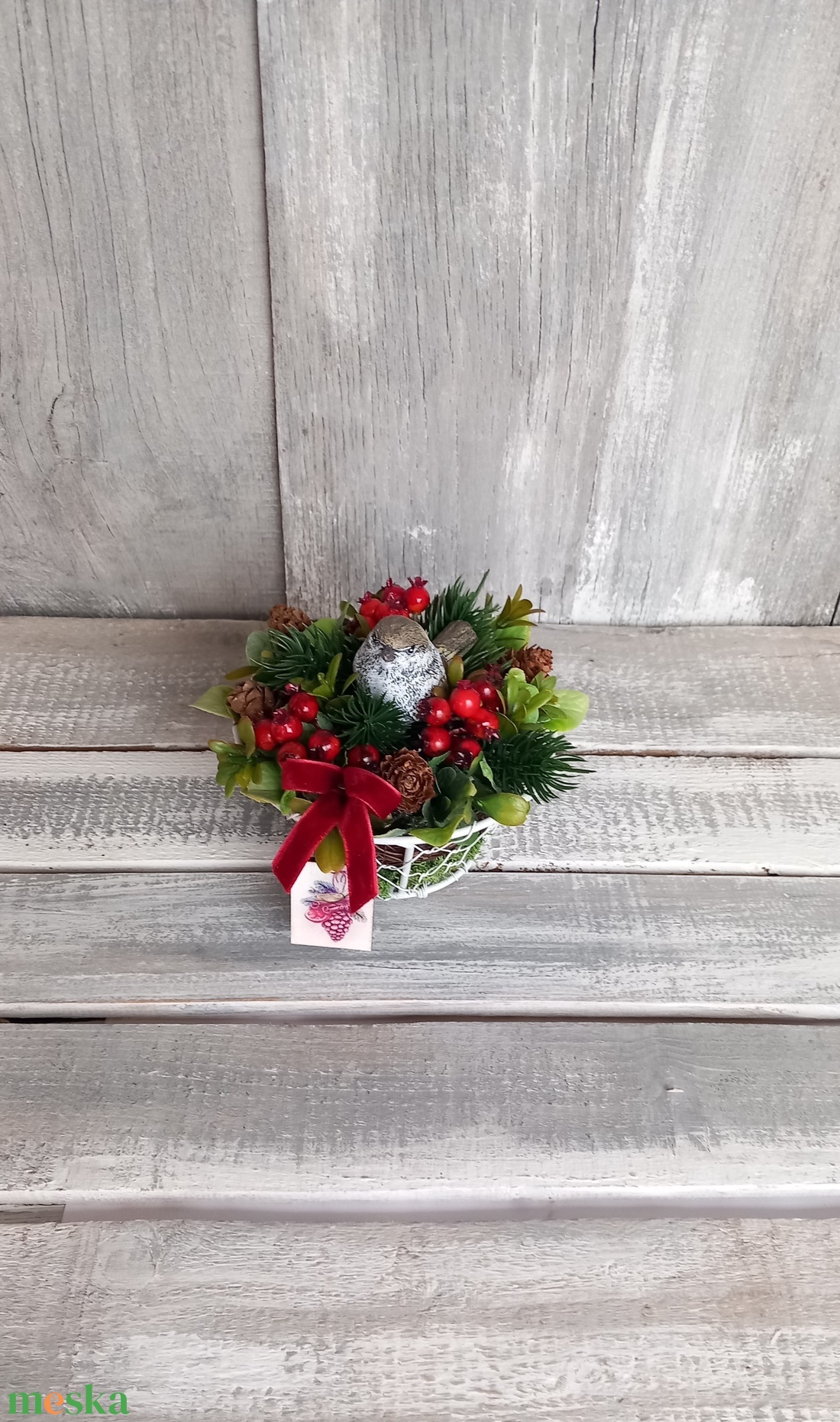 Kismadár Csipkebogyói  - Téli Asztaldísz/Asztaldekoráció/Köszöntő Asztaldísz - otthon & életmód - dekoráció - asztal és polc dekoráció - asztaldísz - Meska.hu