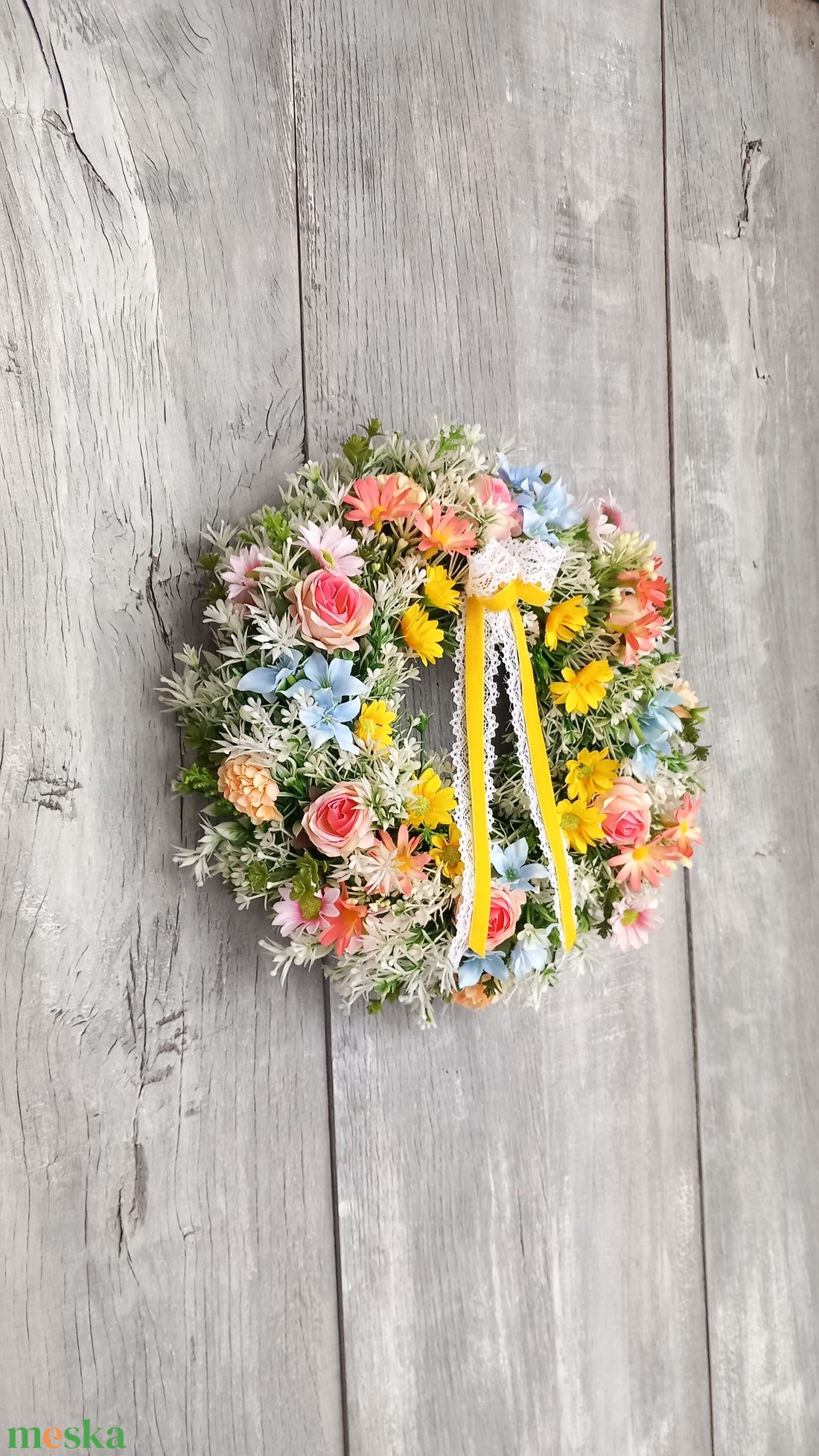 VirágSokadalom- Virágos Kopogtató/ Tavaszi Kopogtató /Nyári Ajtódísz/Ajtódísz /Falidísz/ - otthon & életmód - dekoráció - ajtó- és ablak dekoráció - ajtódísz & kopogtató - Meska.hu