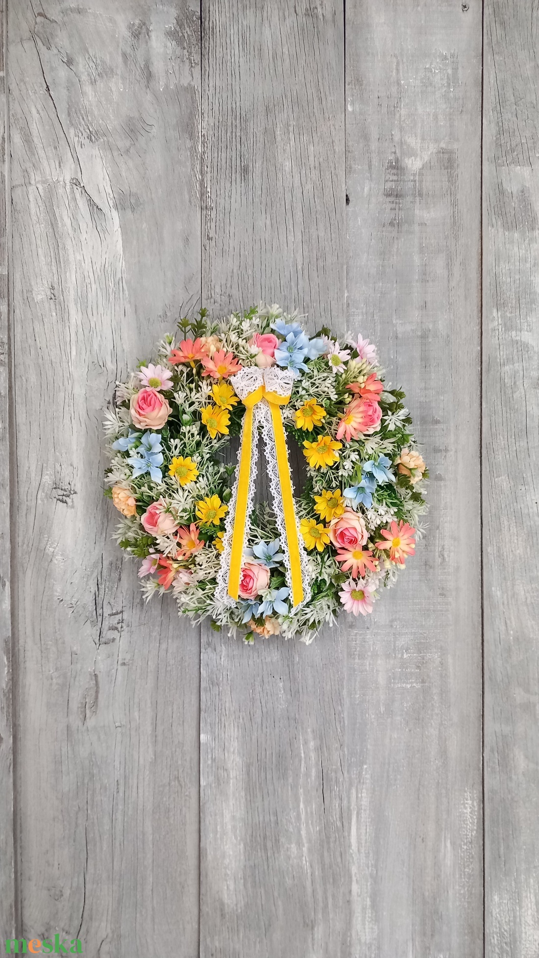 VirágSokadalom- Virágos Kopogtató/ Tavaszi Kopogtató /Nyári Ajtódísz/Ajtódísz /Falidísz/ - otthon & életmód - dekoráció - ajtó- és ablak dekoráció - ajtódísz & kopogtató - Meska.hu