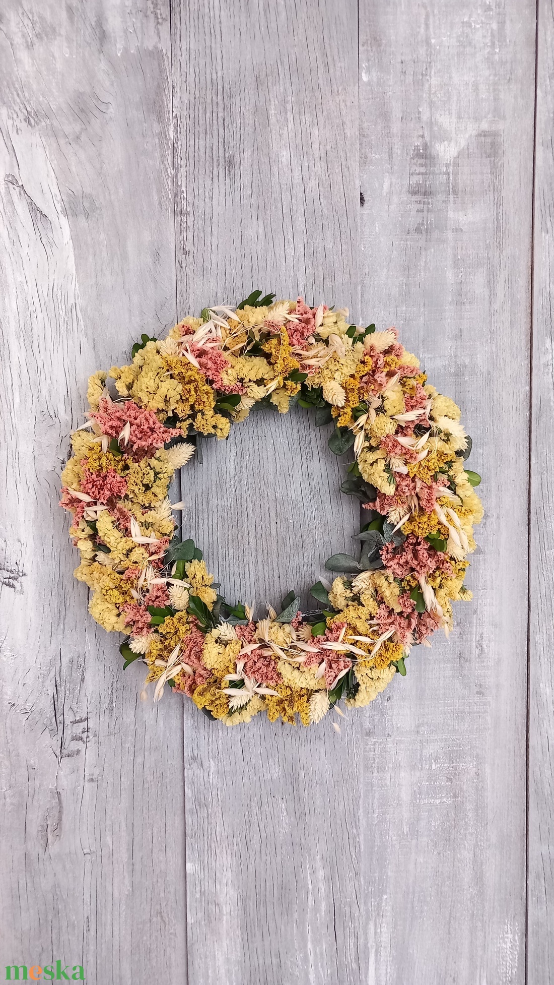 IllatVarázslat- Szárazvirág Kopogtató/Tavaszi Kopogtató/Tavaszi Ajtódísz/Ajtódísz/Falidísz/ - otthon & életmód - dekoráció - ajtó- és ablak dekoráció - ajtódísz & kopogtató - Meska.hu