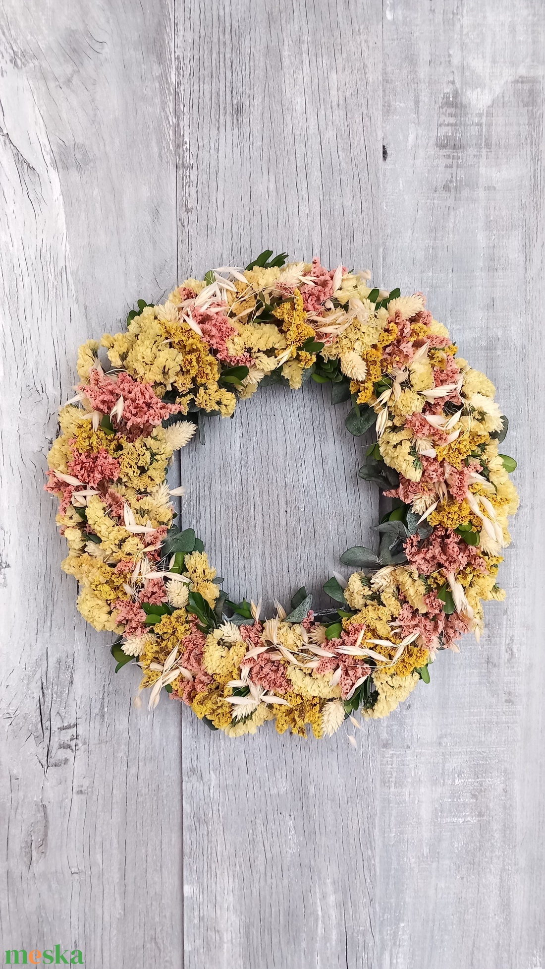 IllatVarázslat- Szárazvirág Kopogtató/Tavaszi Kopogtató/Tavaszi Ajtódísz/Ajtódísz/Falidísz/ - otthon & életmód - dekoráció - ajtó- és ablak dekoráció - ajtódísz & kopogtató - Meska.hu