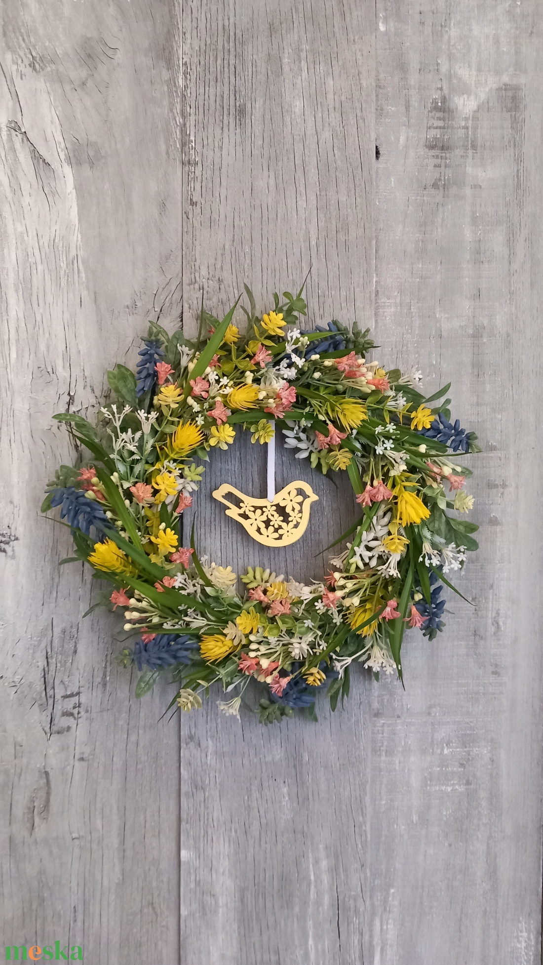 Kopogtass Tavasz- Virágos Kopogtató/ Tavaszi Kopogtató /Ajtódísz /Falidísz/Koszorú - otthon & életmód - dekoráció - ajtó- és ablak dekoráció - ajtódísz & kopogtató - Meska.hu