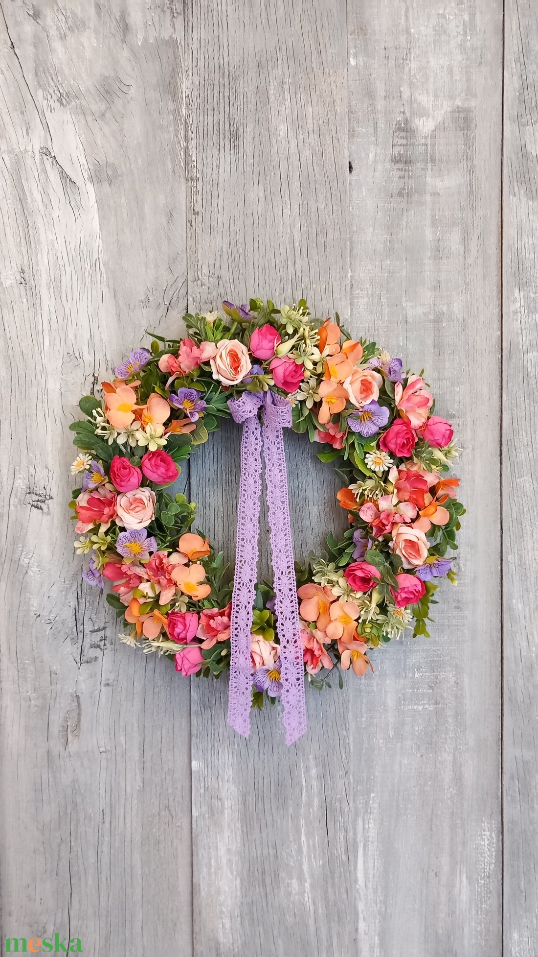 ÁlomVirág- Virágos Kopogtató/Tavaszi Kopogtató/Tavaszi Ajtódísz/Nyári Ajtódísz/Ajtódísz /Falidísz/Koszorú - otthon & életmód - dekoráció - ajtó- és ablak dekoráció - ajtódísz & kopogtató - Meska.hu