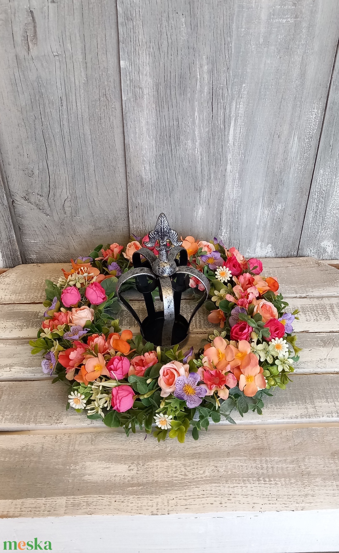 ÁlomVirág- Virágos Kopogtató/Tavaszi Kopogtató/Tavaszi Ajtódísz/Nyári Ajtódísz/Ajtódísz /Falidísz/Koszorú - otthon & életmód - dekoráció - ajtó- és ablak dekoráció - ajtódísz & kopogtató - Meska.hu