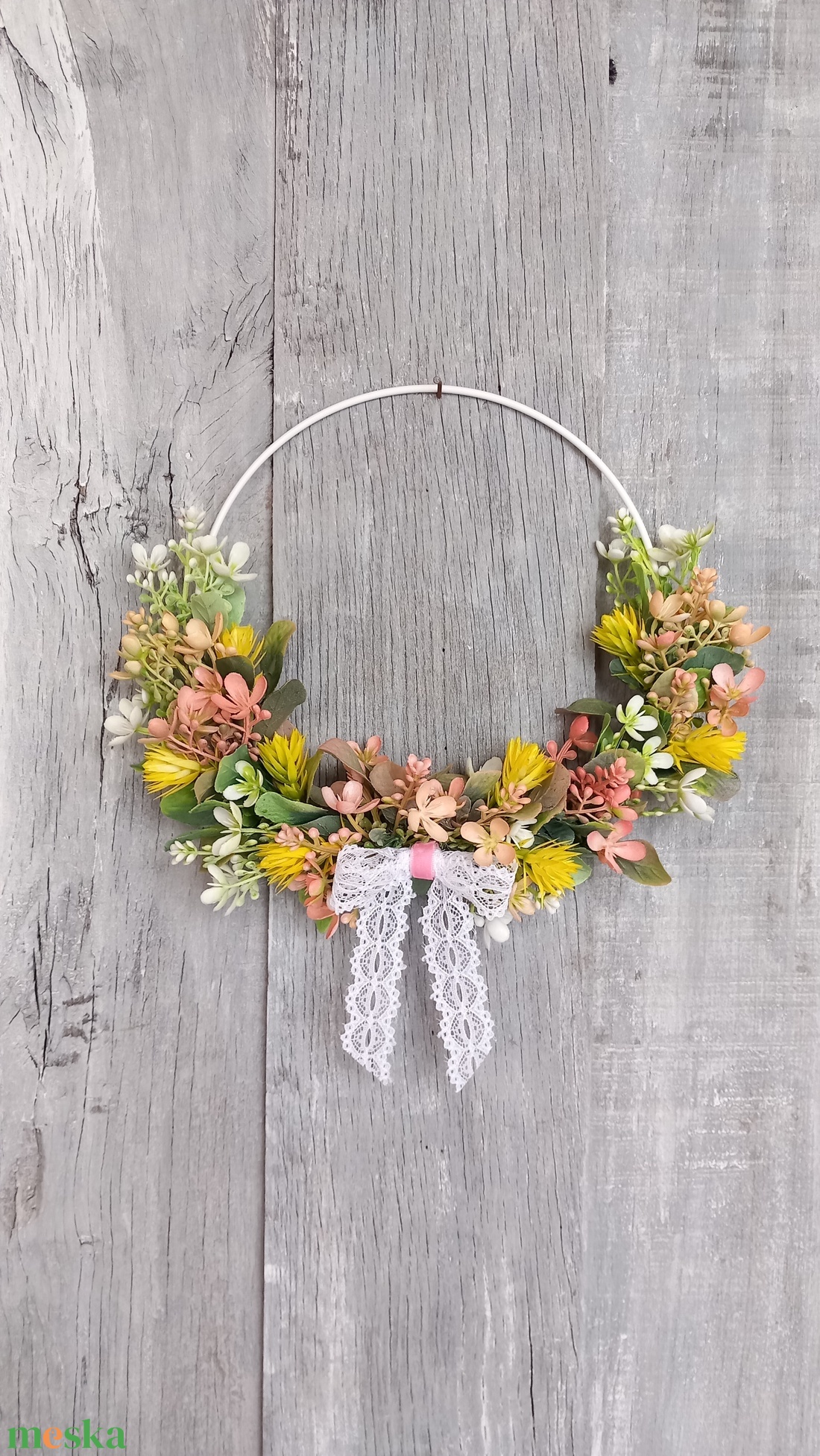 Várlak Tavasz- Tavaszi Ajtódísz/Virágos Kopogtató/ Tavaszi Kopogtató/Ajtódísz /Falidísz/Koszorú - otthon & életmód - dekoráció - ajtó- és ablak dekoráció - ajtódísz & kopogtató - Meska.hu