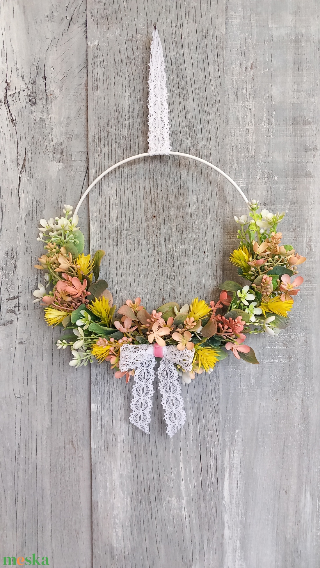 Várlak Tavasz- Tavaszi Ajtódísz/Virágos Kopogtató/ Tavaszi Kopogtató/Ajtódísz /Falidísz/Koszorú - otthon & életmód - dekoráció - ajtó- és ablak dekoráció - ajtódísz & kopogtató - Meska.hu