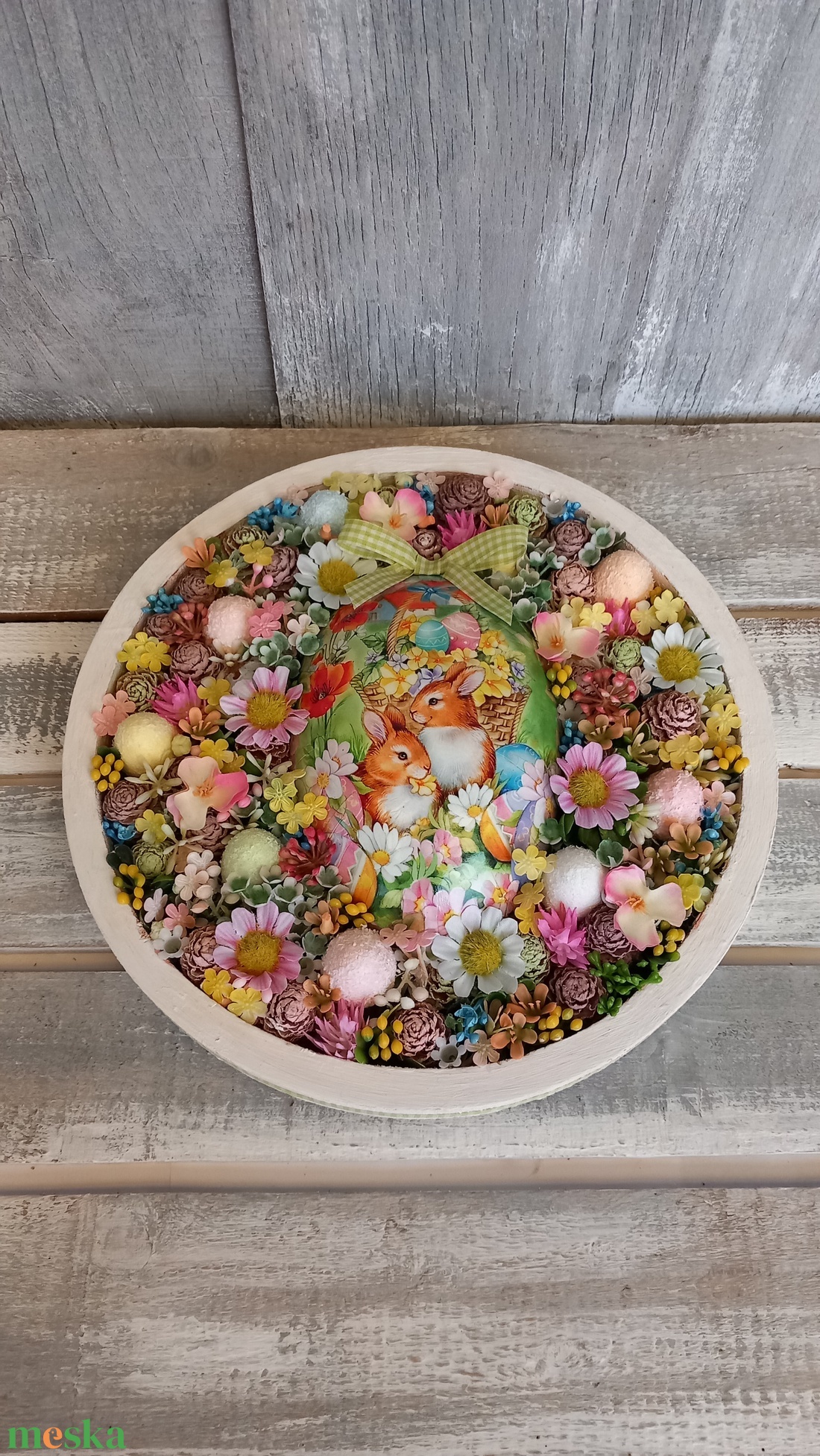 NyusziBarátok- Húsvéti Ajtódísz /Virágos Ajtódísz/Tavaszi Ajtódísz /Falidísz - otthon & életmód - dekoráció - ajtó- és ablak dekoráció - ajtódísz & kopogtató - Meska.hu