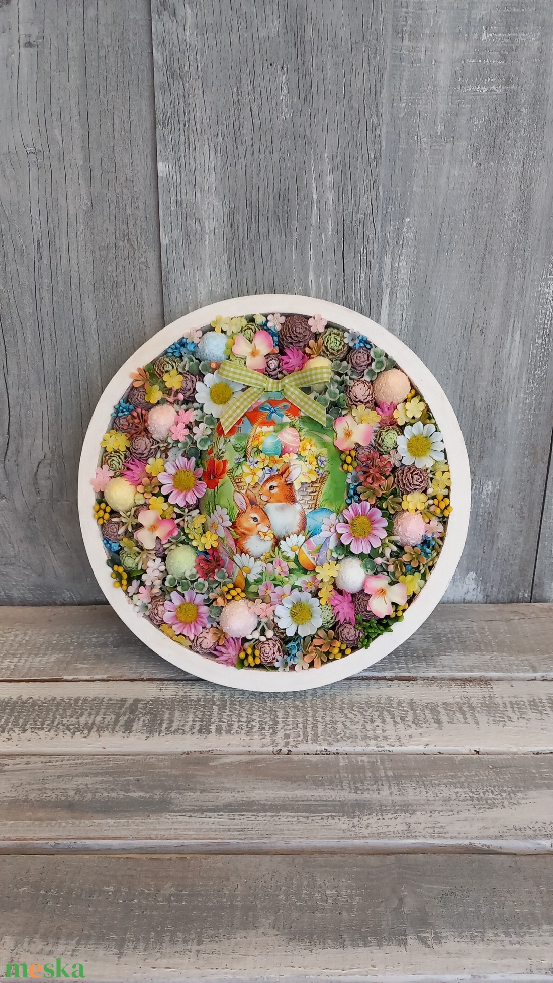 NyusziBarátok- Húsvéti Ajtódísz /Virágos Ajtódísz/Tavaszi Ajtódísz /Falidísz - ünnepi díszek, dekorációk - húsvéti díszek és dekorációk - húsvéti ajtódísz, kopogtató - Meska.hu