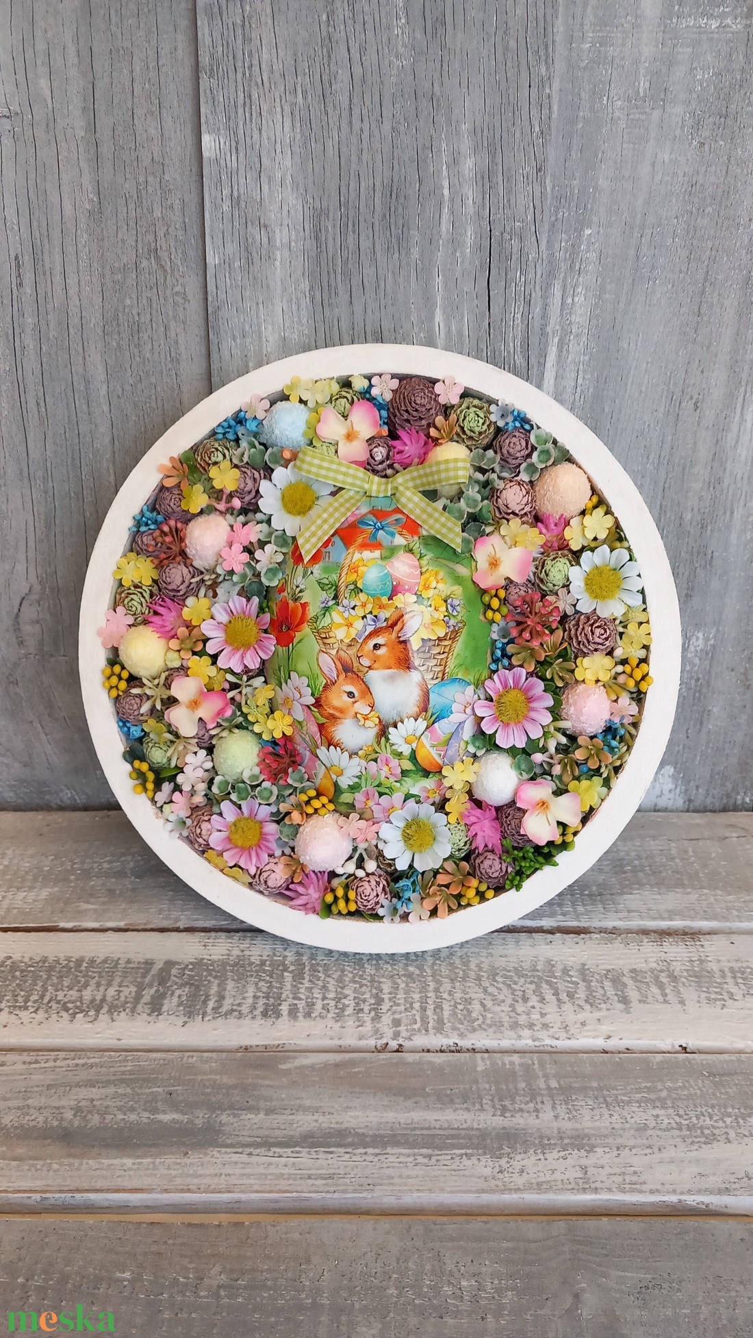 NyusziBarátok- Húsvéti Ajtódísz /Virágos Ajtódísz/Tavaszi Ajtódísz /Falidísz - ünnepi díszek, dekorációk - húsvéti díszek és dekorációk - húsvéti ajtódísz, kopogtató - Meska.hu