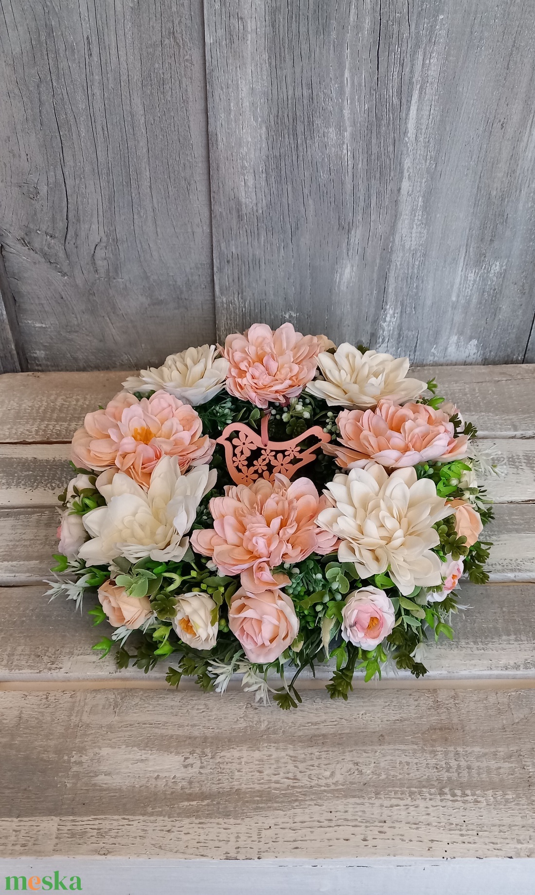 Kedvenc Dáliák - Virágos Kopogtató/Virágos Ajtódísz/Nyári Ajtódísz/Ajtódísz /Falidísz/Koszorú - otthon & életmód - dekoráció - ajtó- és ablak dekoráció - ajtódísz & kopogtató - Meska.hu