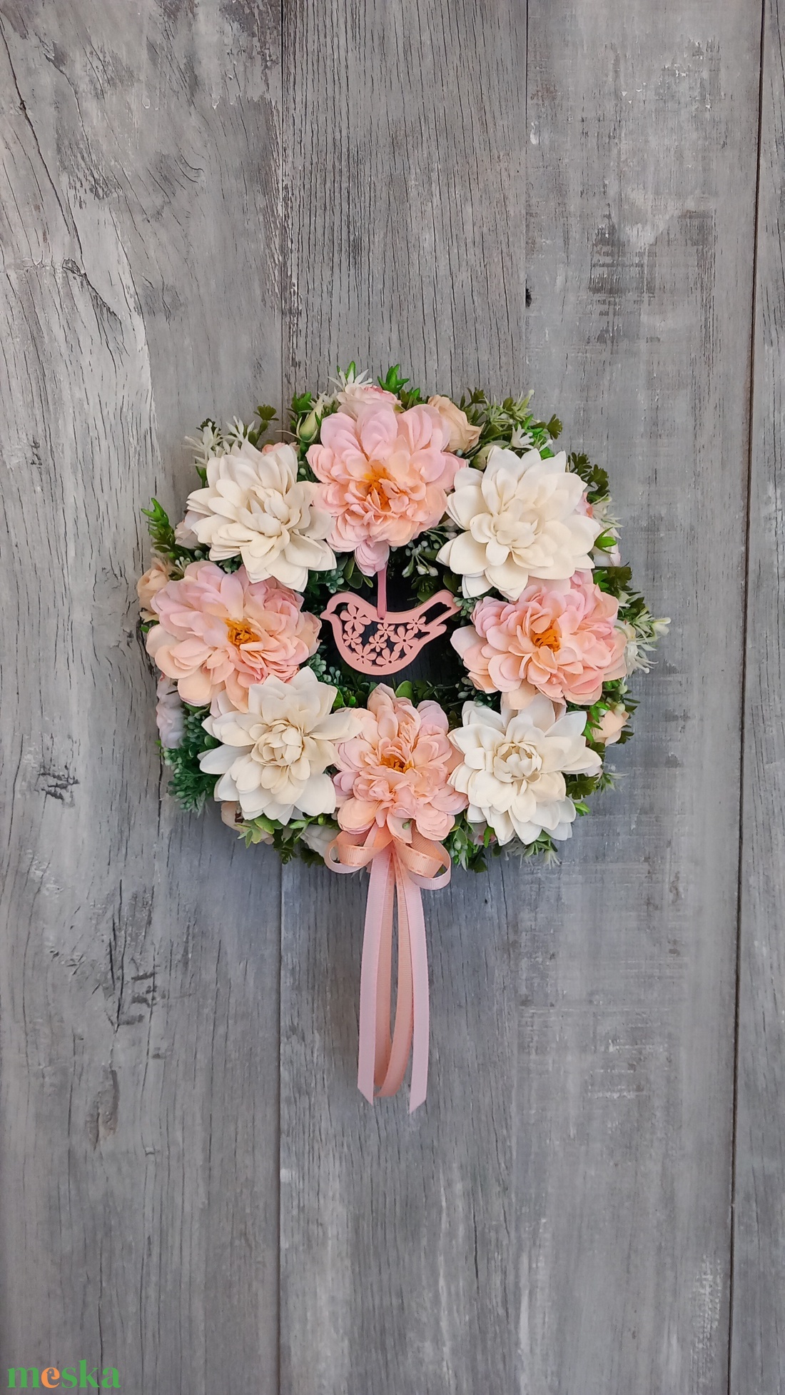 Kedvenc Dáliák - Virágos Kopogtató/Virágos Ajtódísz/Nyári Ajtódísz/Ajtódísz /Falidísz/Koszorú - otthon & életmód - dekoráció - ajtó- és ablak dekoráció - ajtódísz & kopogtató - Meska.hu