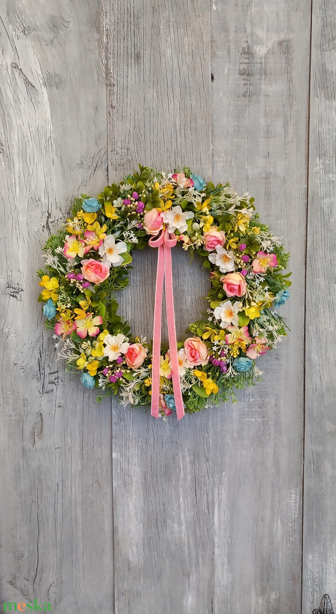 Színekkel Kopogtass- Virágos Kopogtató/Tavaszi Kopogtató/Tavaszi Ajtódísz/Ajtódísz/Falidísz/Koszorú - otthon & életmód - dekoráció - ajtó- és ablak dekoráció - ajtódísz & kopogtató - Meska.hu