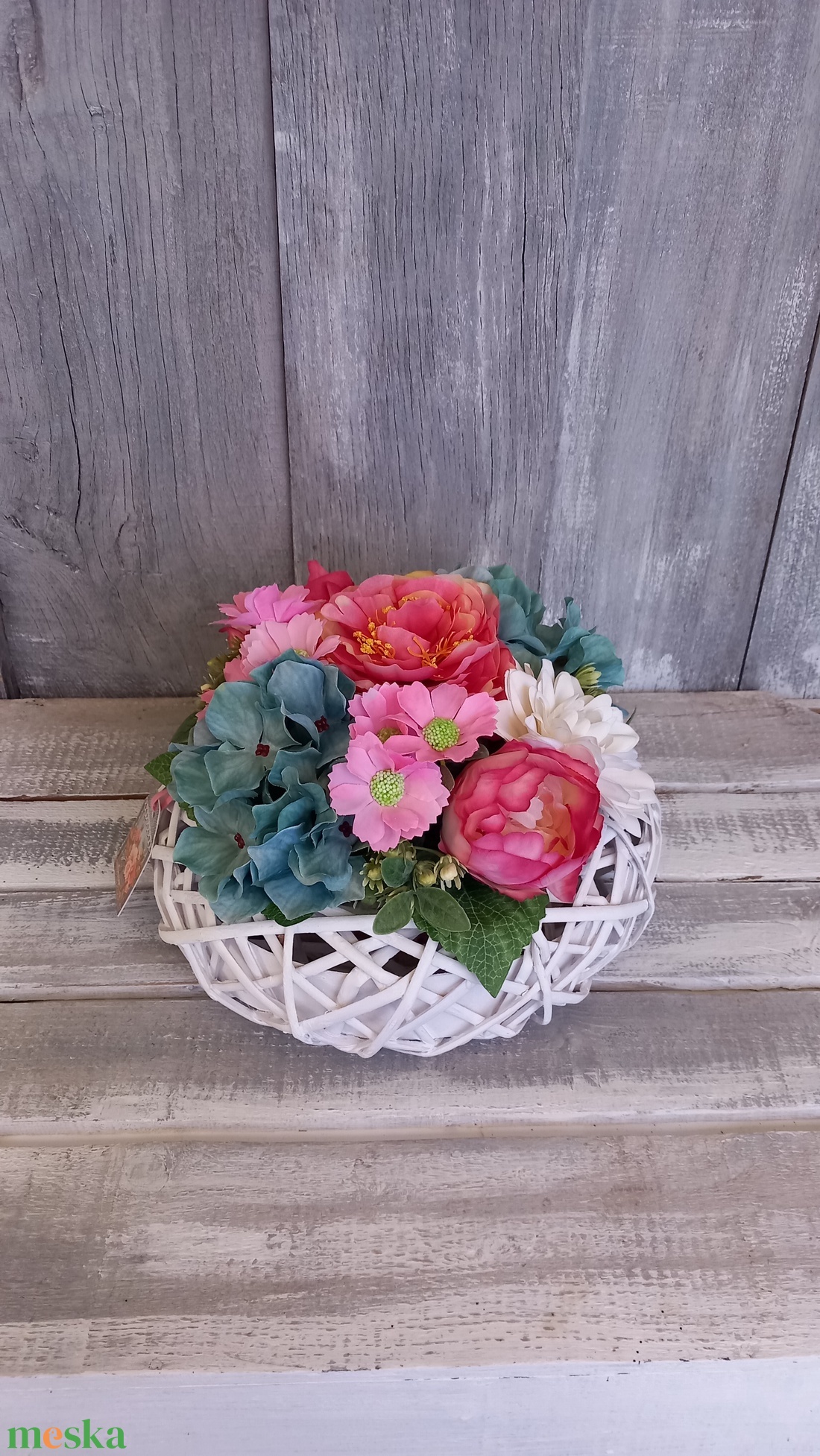 SzínVirágok  - Virágos Asztaldísz/Nőnapi Asztaldísz/Virágajándék/Virágkosár - otthon & életmód - virágdekoráció - virágdíszek - virágdísz kaspóban - Meska.hu