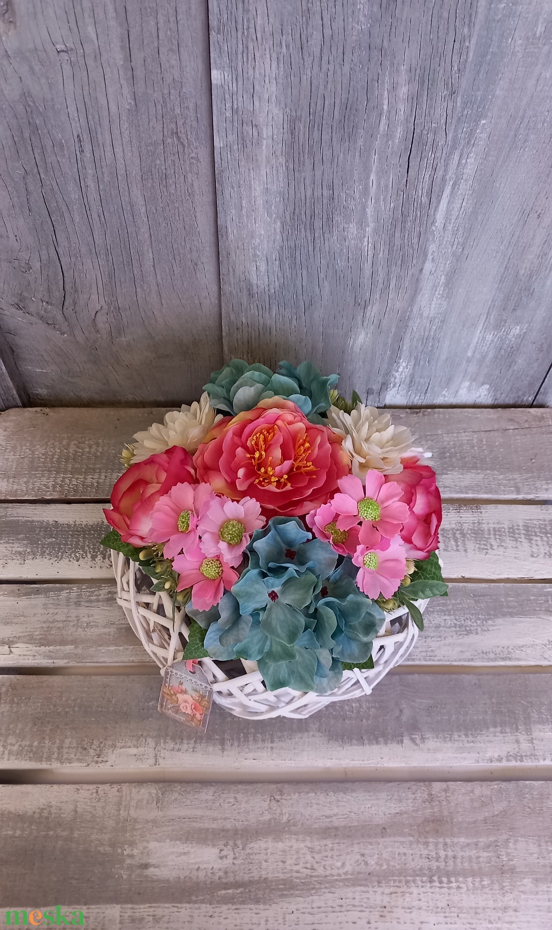 SzínVirágok  - Virágos Asztaldísz/Nőnapi Asztaldísz/Virágajándék/Virágkosár - otthon & életmód - virágdekoráció - virágdíszek - virágdísz kaspóban - Meska.hu