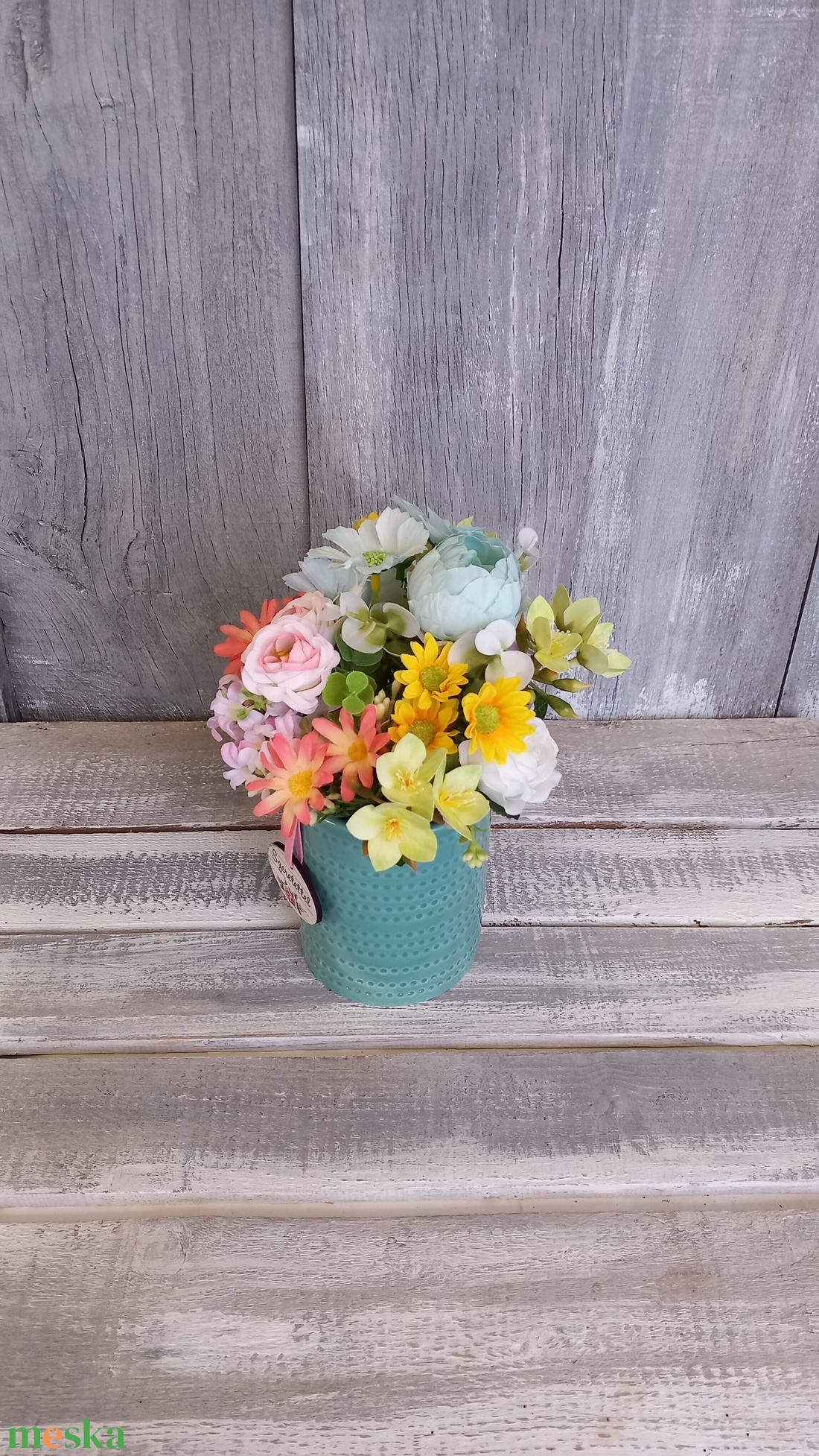  Üde Virágok  - Tavaszi Asztaldísz/Virágos Asztaldísz - otthon & életmód - virágdekoráció - virágdíszek - virágdísz kaspóban - Meska.hu