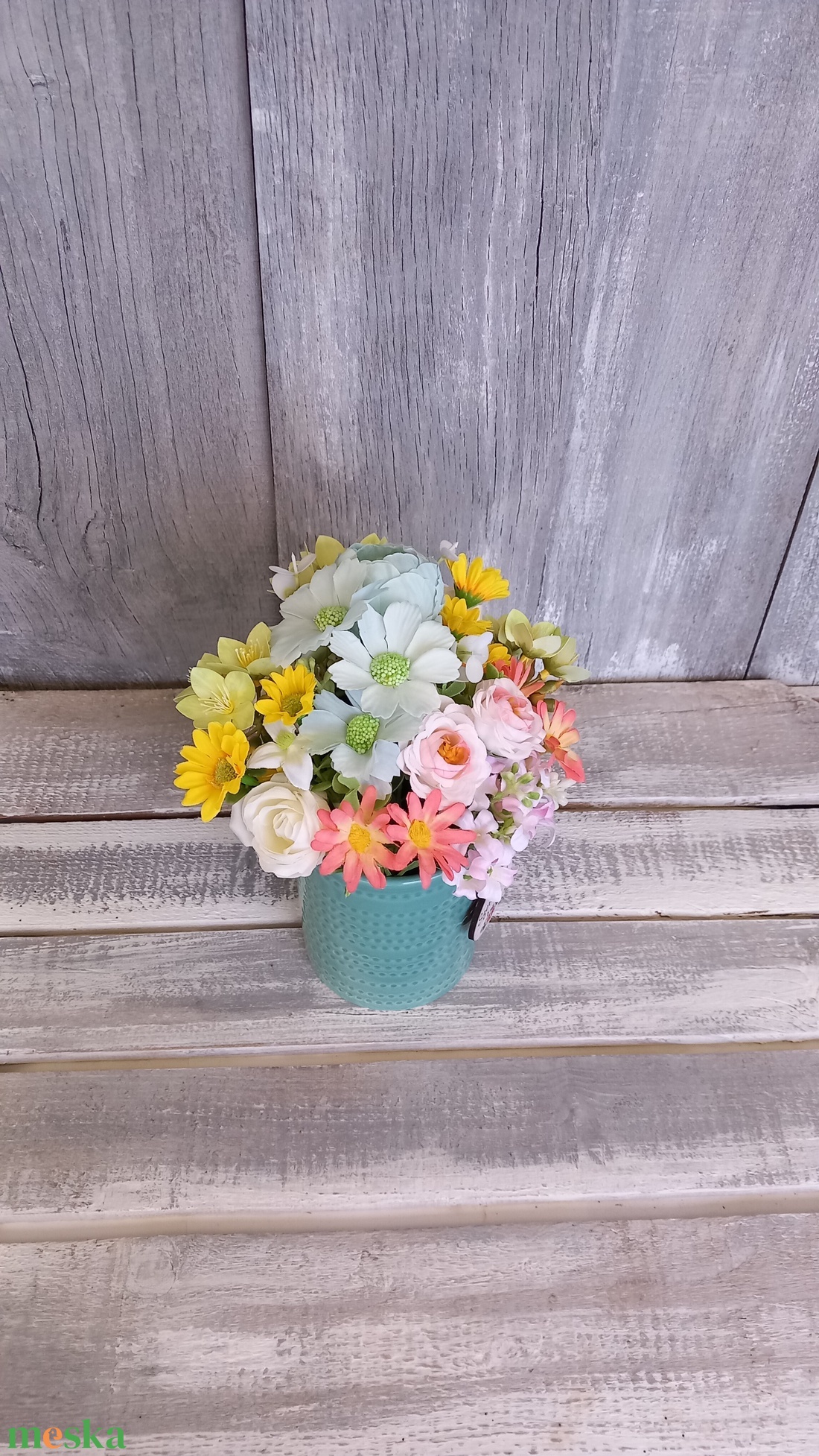  Üde Virágok  - Tavaszi Asztaldísz/Virágos Asztaldísz - otthon & életmód - virágdekoráció - virágdíszek - virágdísz kaspóban - Meska.hu