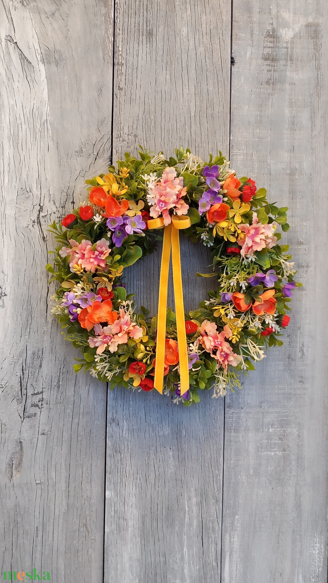 VirágosKert- Virágos Kopogtató/Tavaszi Kopogtató/Tavaszi Ajtódísz/Nyári Ajtódísz/Falidísz/Koszorú - otthon & életmód - dekoráció - ajtó- és ablak dekoráció - ajtódísz & kopogtató - Meska.hu