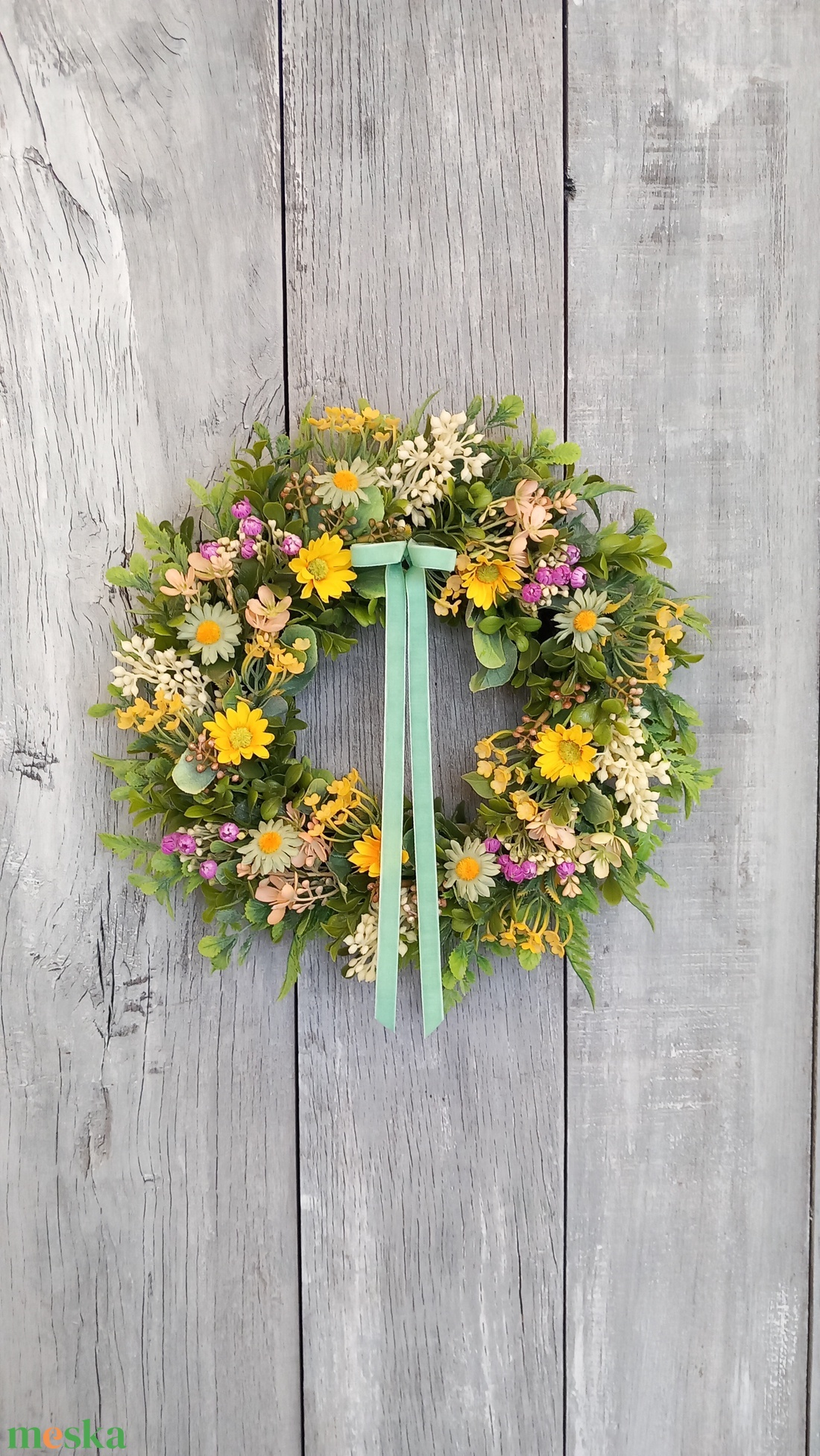 Megújulás- Tavaszi Kopogtató/Virágos Kopogtató/Tavaszi Ajtódísz/Nyári Ajtódísz/Falidísz/Koszorú - otthon & életmód - dekoráció - ajtó- és ablak dekoráció - ajtódísz & kopogtató - Meska.hu