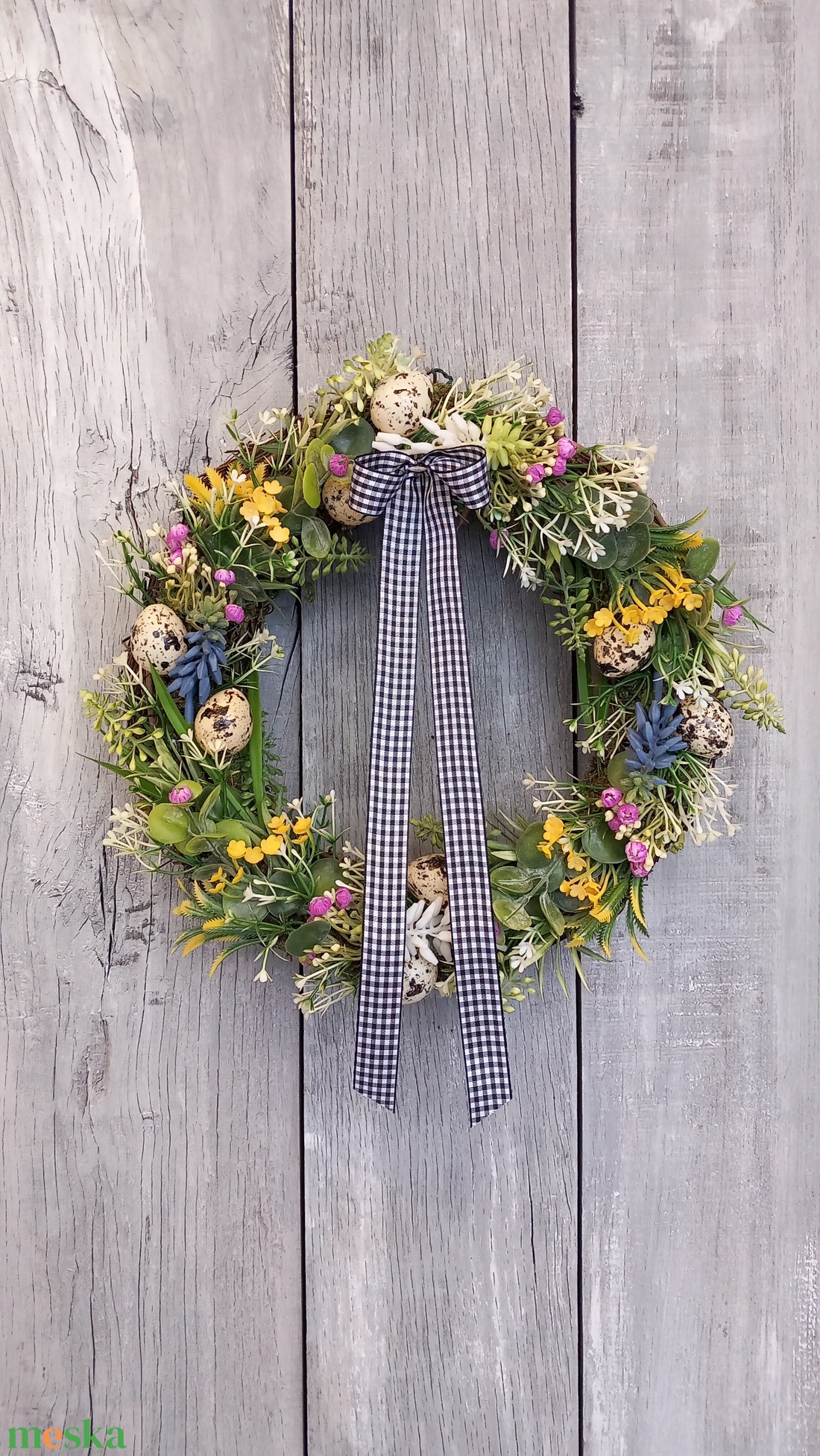 Tarka Tavasz- Tavaszi Kopogtató/Virágos Kopogtató/Tavaszi Ajtódísz/Ajtódísz/Falidísz/Koszorú - otthon & életmód - dekoráció - ajtó- és ablak dekoráció - ajtódísz & kopogtató - Meska.hu