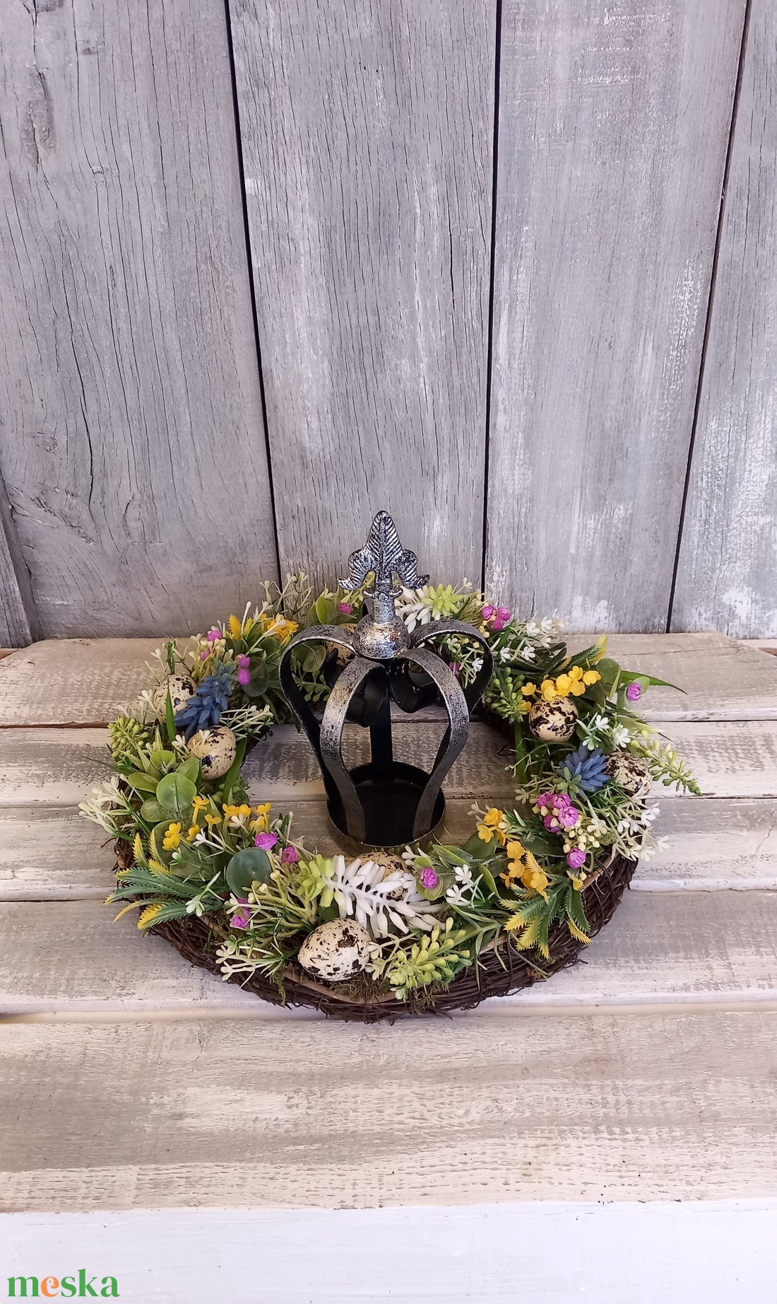 Tarka Tavasz- Tavaszi Kopogtató/Virágos Kopogtató/Tavaszi Ajtódísz/Ajtódísz/Falidísz/Koszorú - otthon & életmód - dekoráció - ajtó- és ablak dekoráció - ajtódísz & kopogtató - Meska.hu